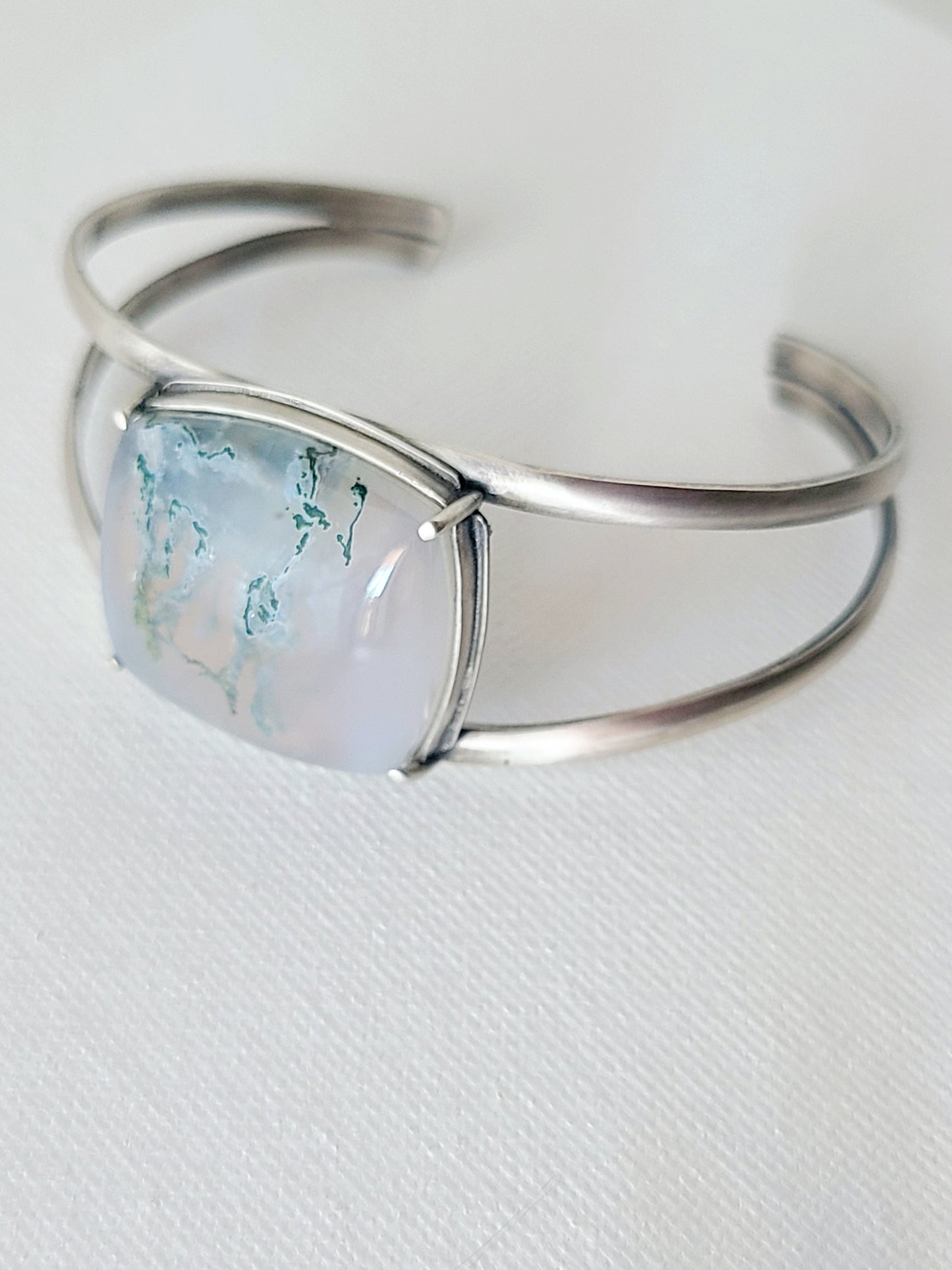 Moss agate cuff