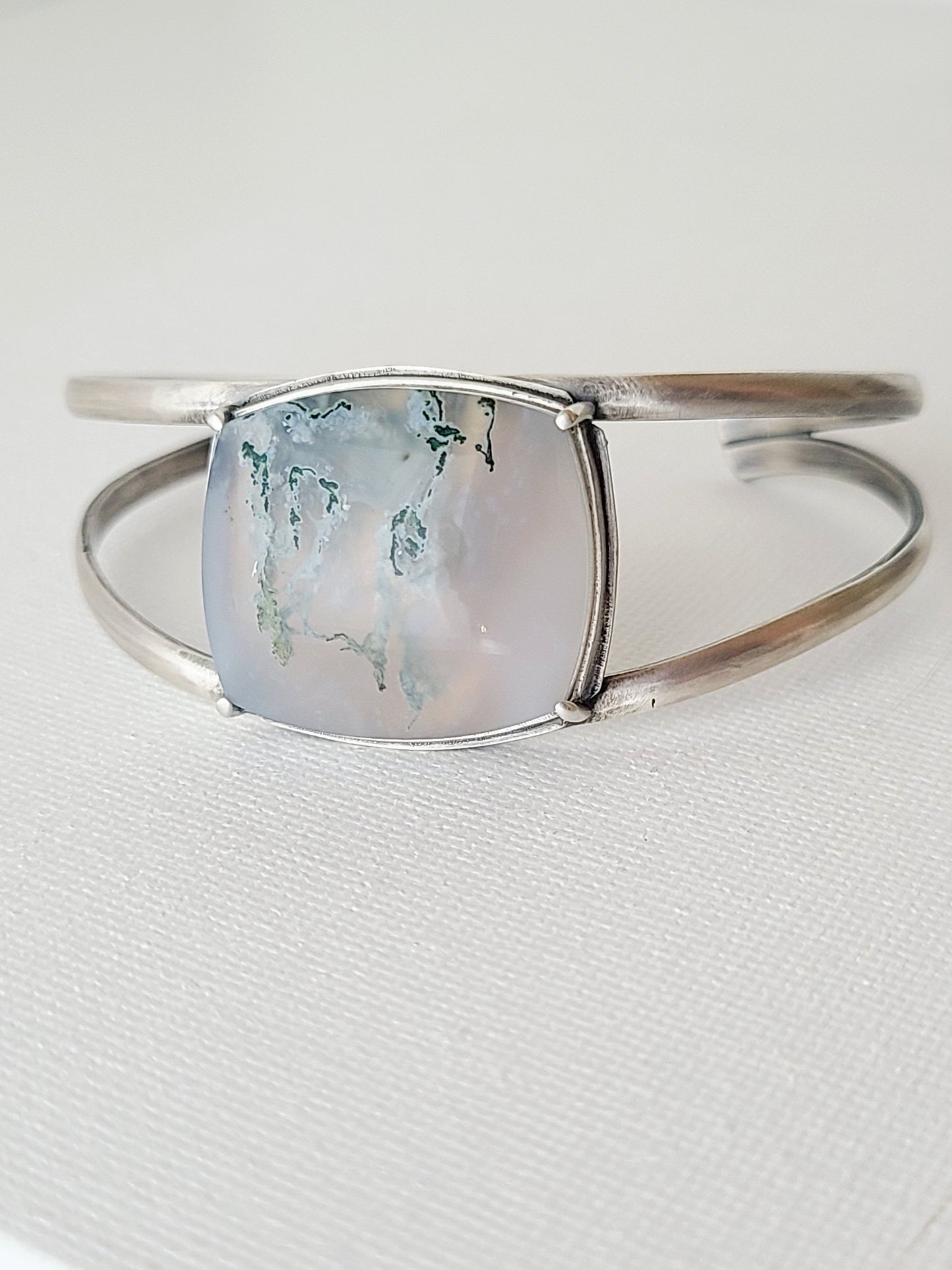 Moss agate cuff