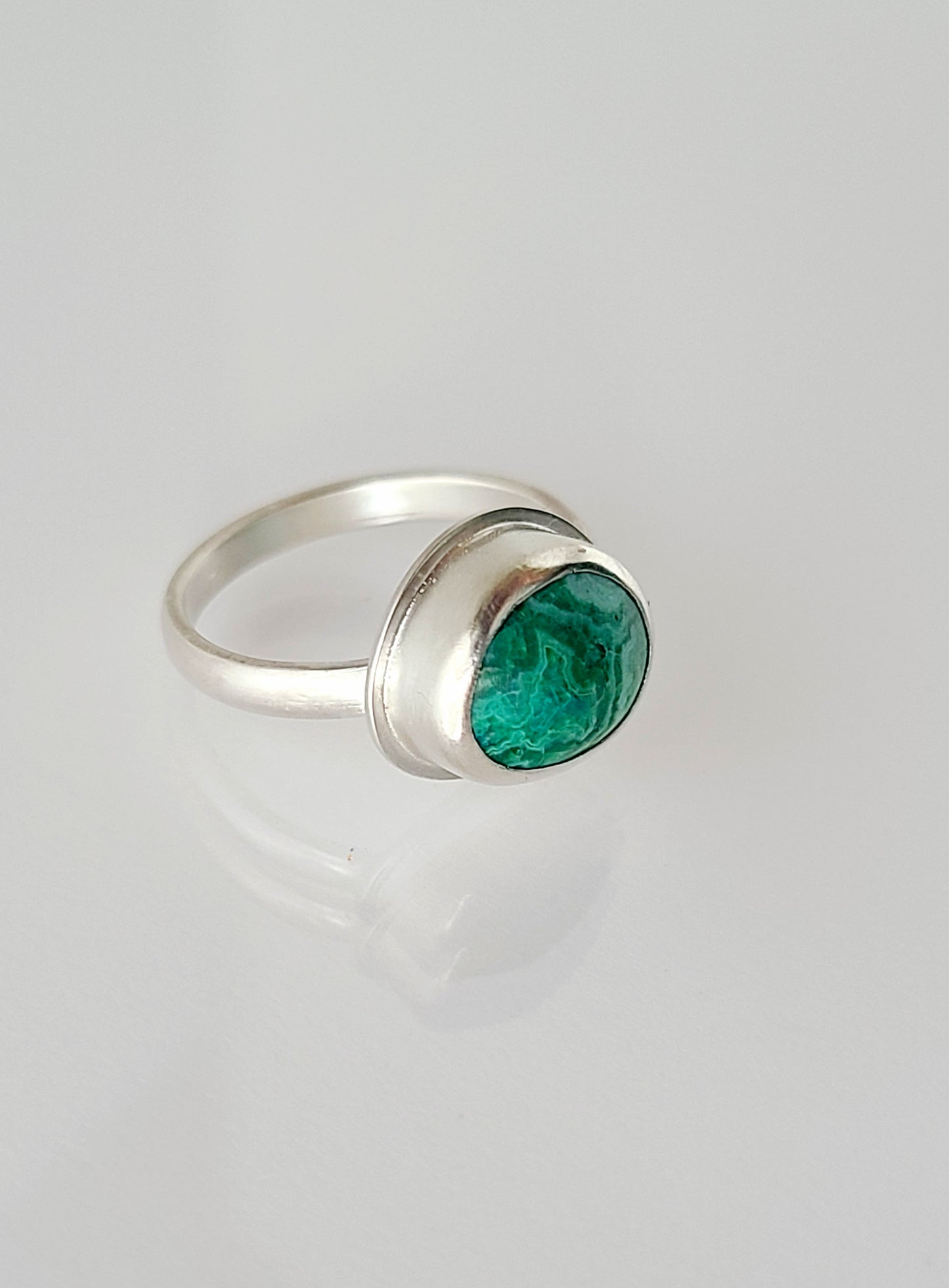 Linne Ring #3 with Chrysocolla-size 6 US