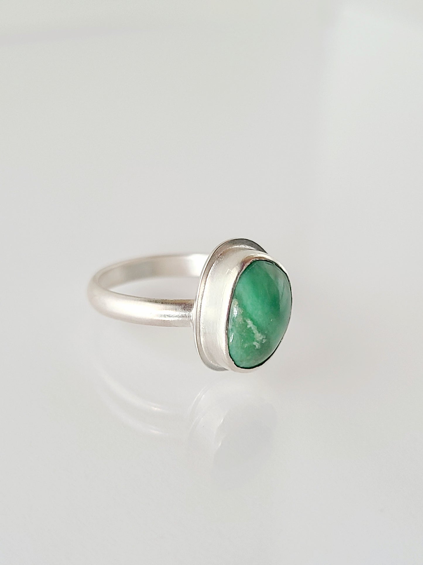 Linne Ring #4 with Variscite-size 7 US