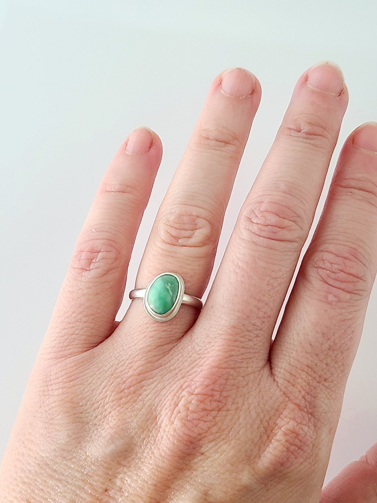 Linne Ring #4 with Variscite-size 7 US