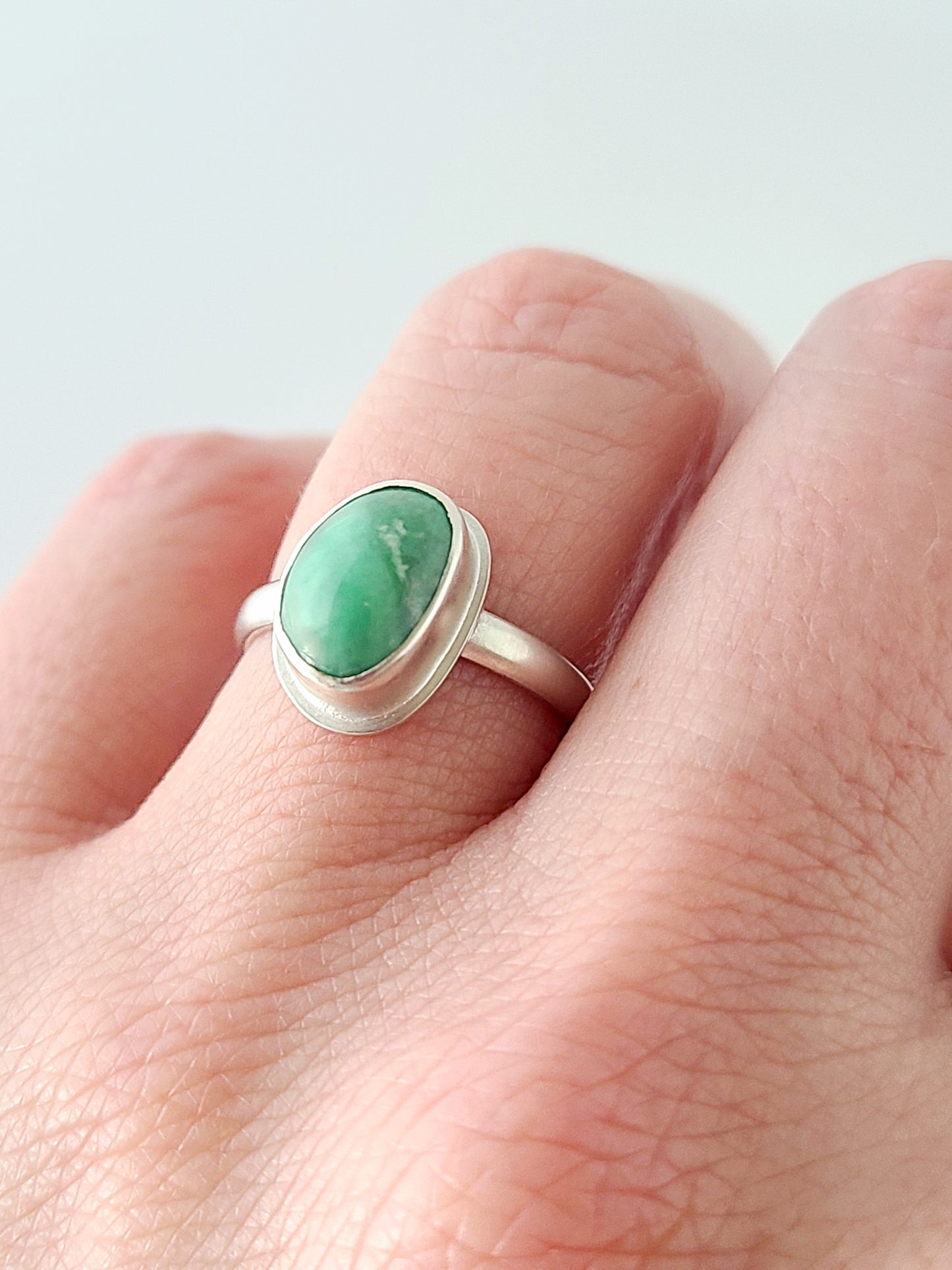 Linne Ring #4 with Variscite-size 7 US