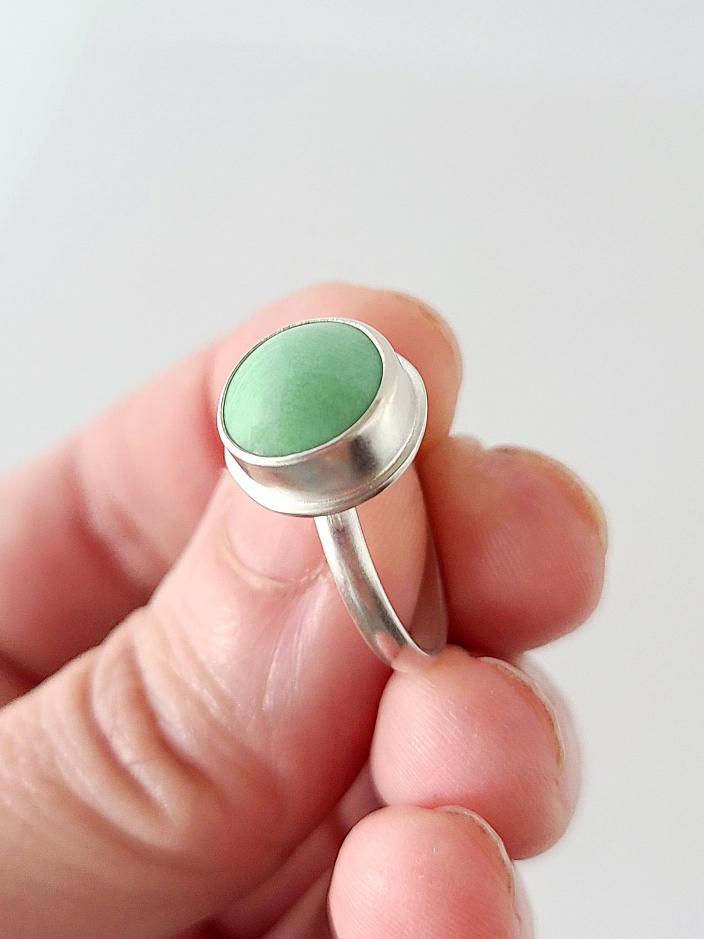 Linne Ring #5 with Variscite-size 7.5 US