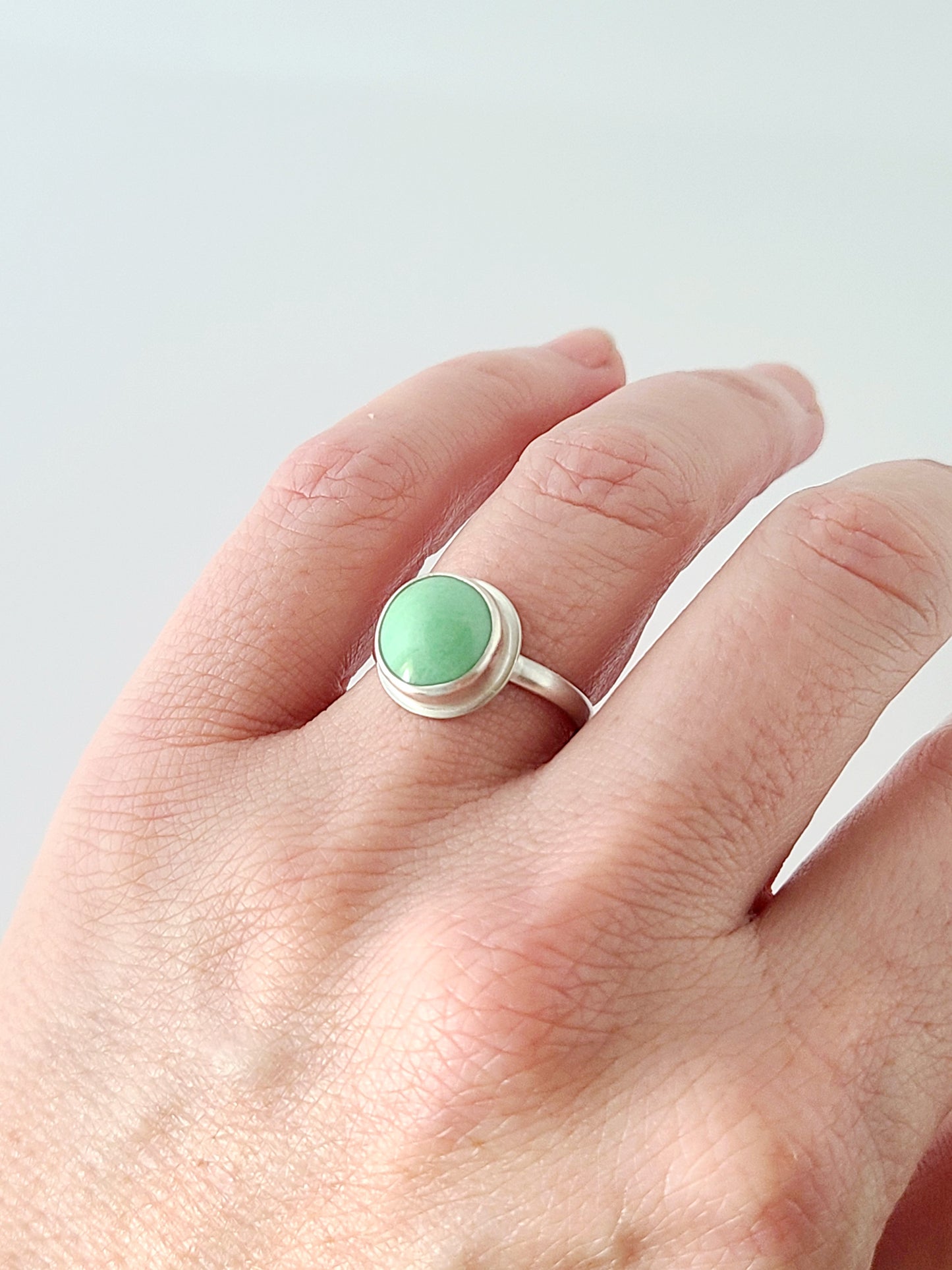 Linne Ring #5 with Variscite-size 7.5 US