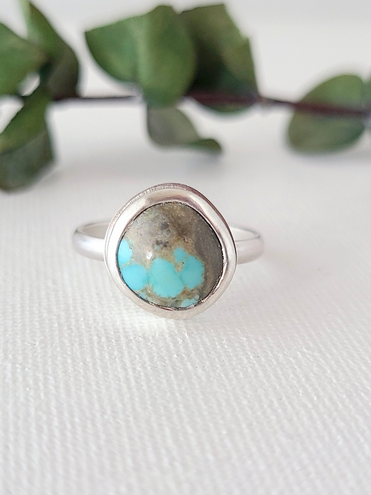 Linne Ring #6 with Variscite-size 8.5 US