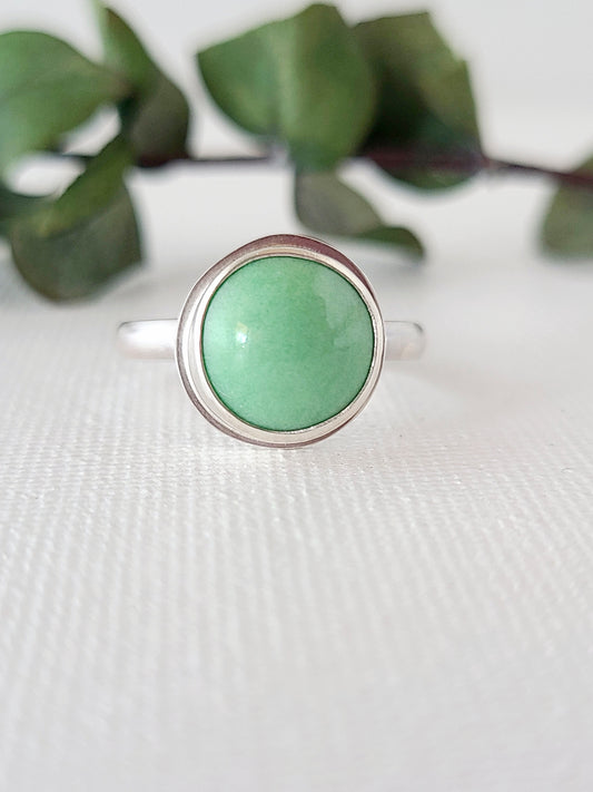 Linne Ring #5 with Variscite-size 7.5 US