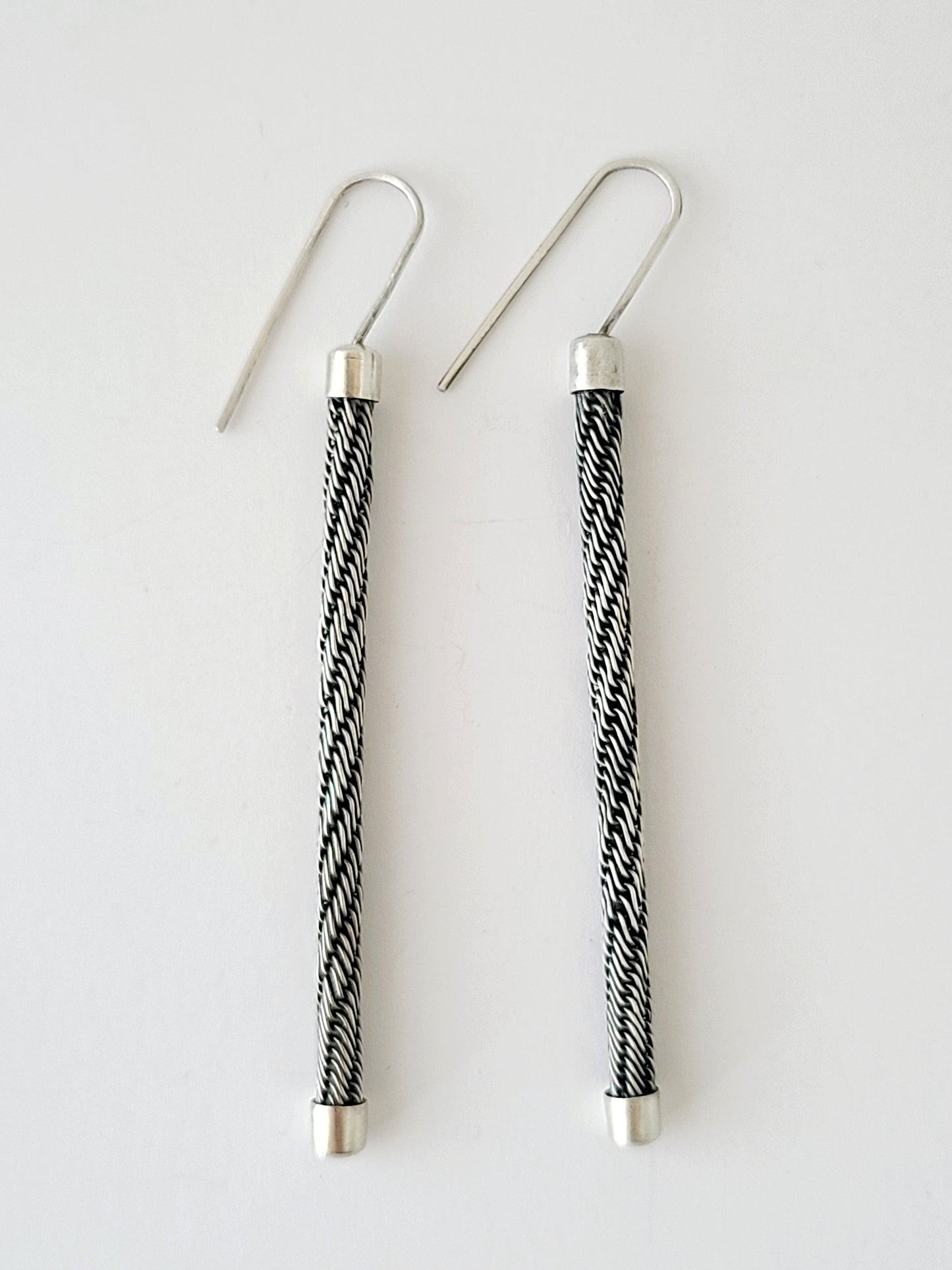 Column Earrings- Stepped Spiral