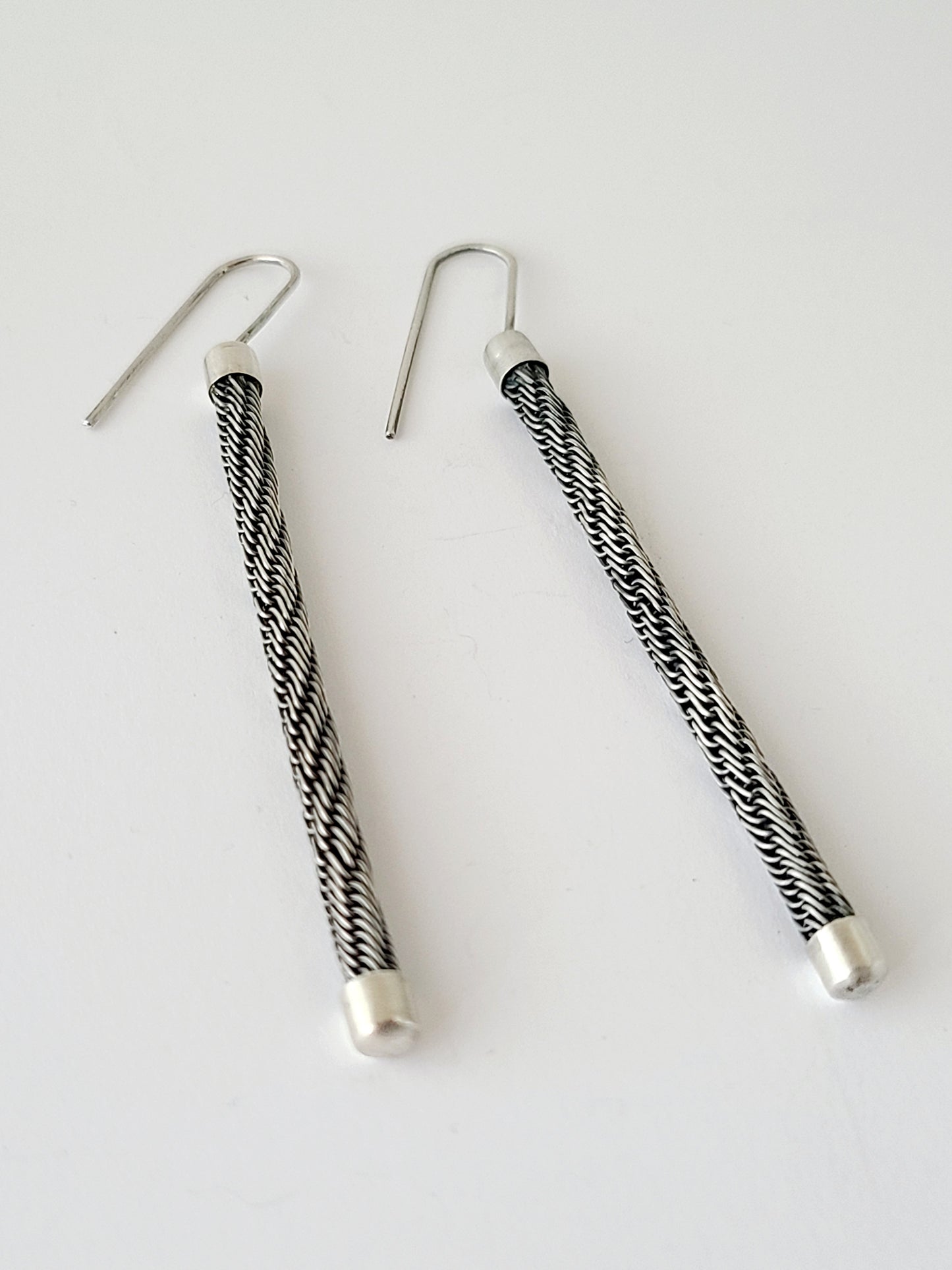 Column Earrings- Stepped Spiral