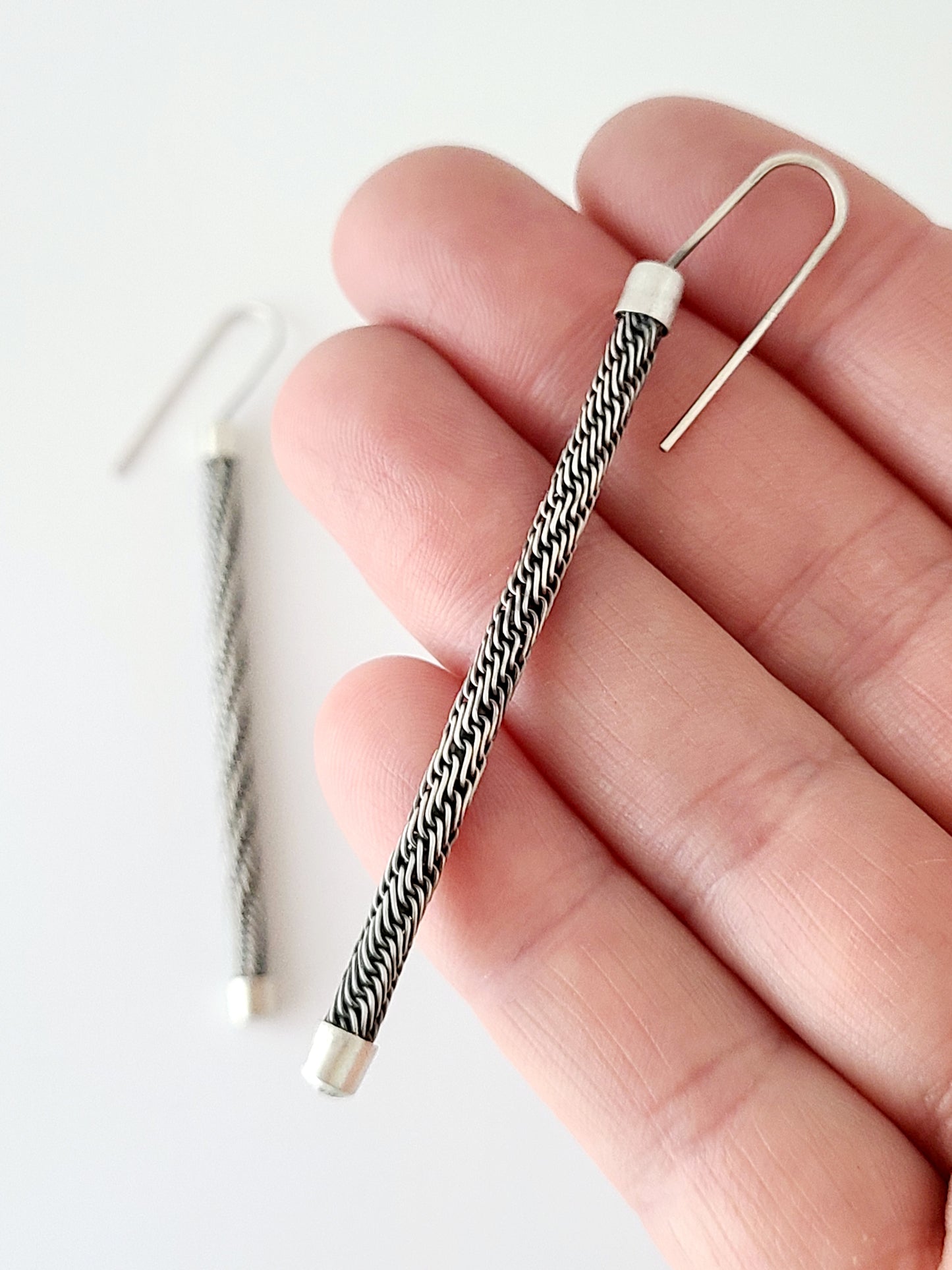 Column Earrings- Stepped Spiral