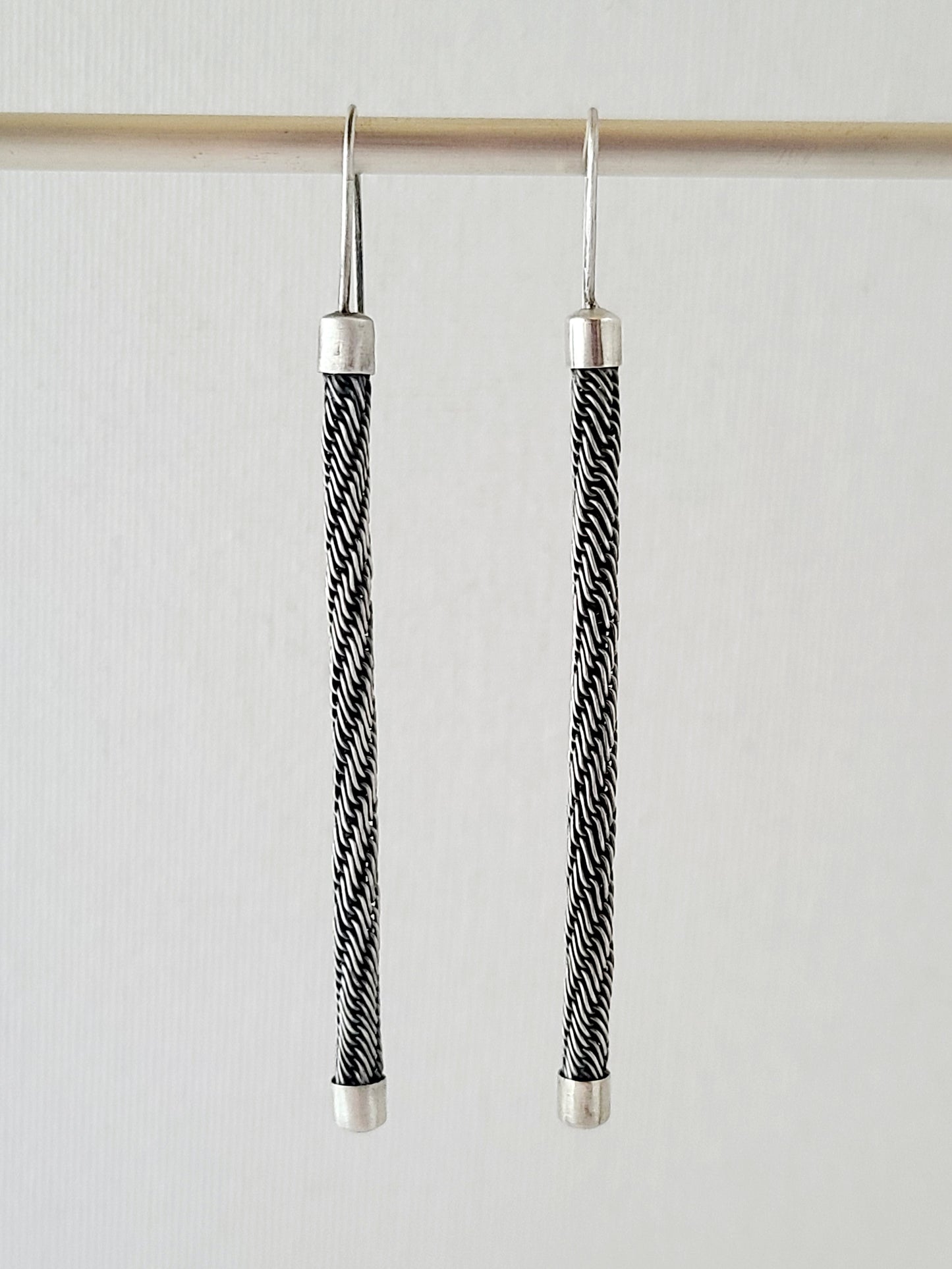 Column Earrings- Stepped Spiral