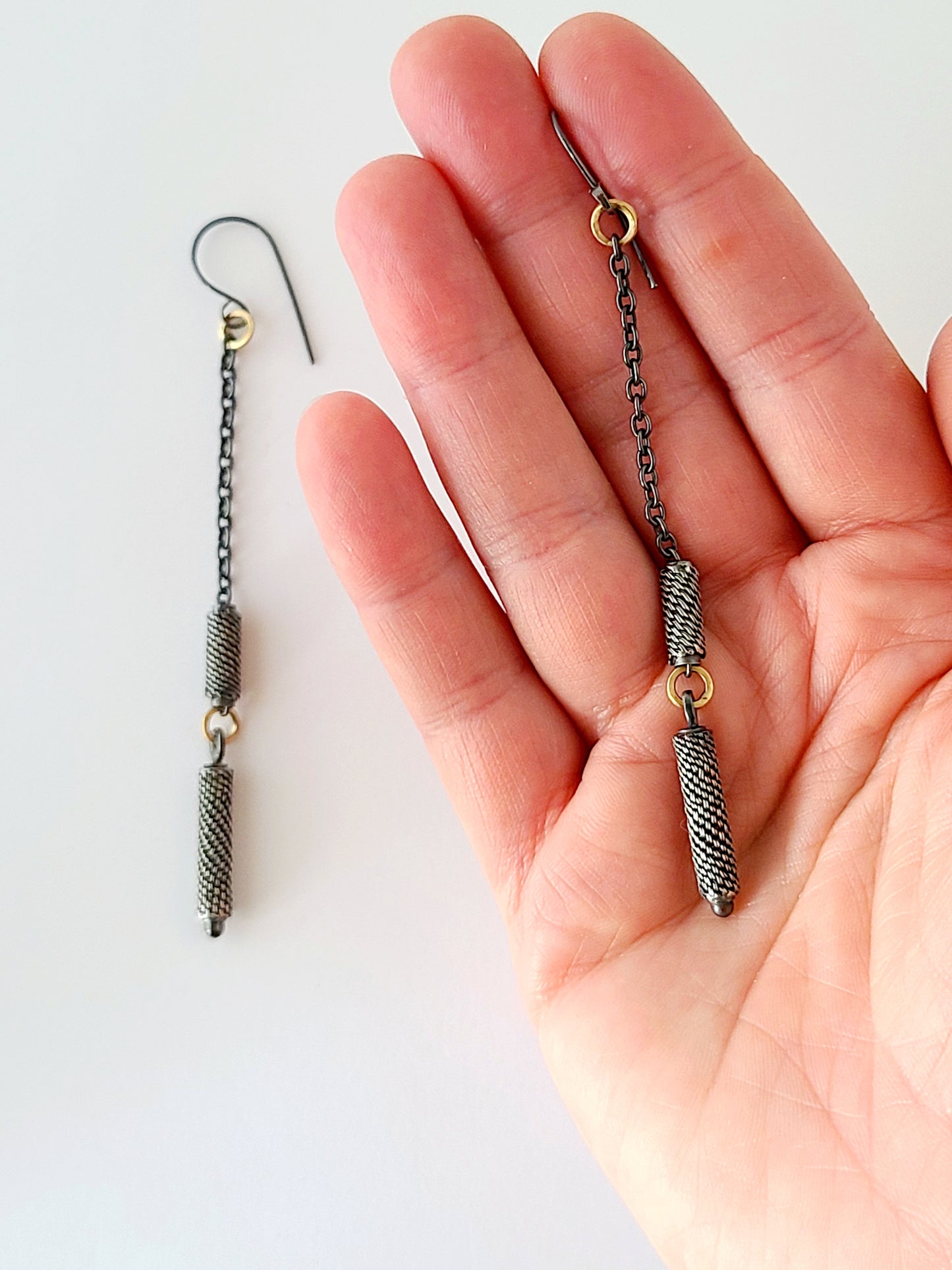 Pendulum Slider Earrings-SS/14K