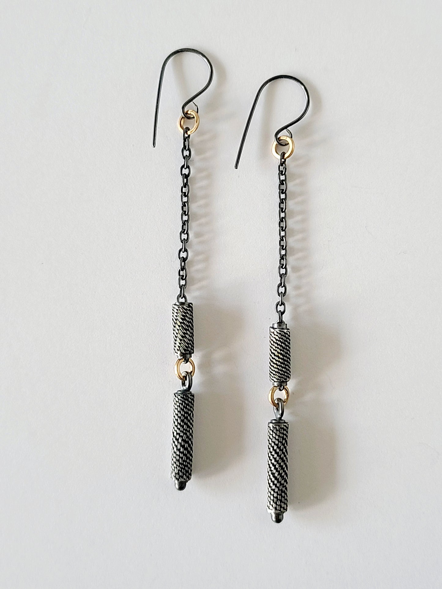 Pendulum Slider Earrings-SS/14K