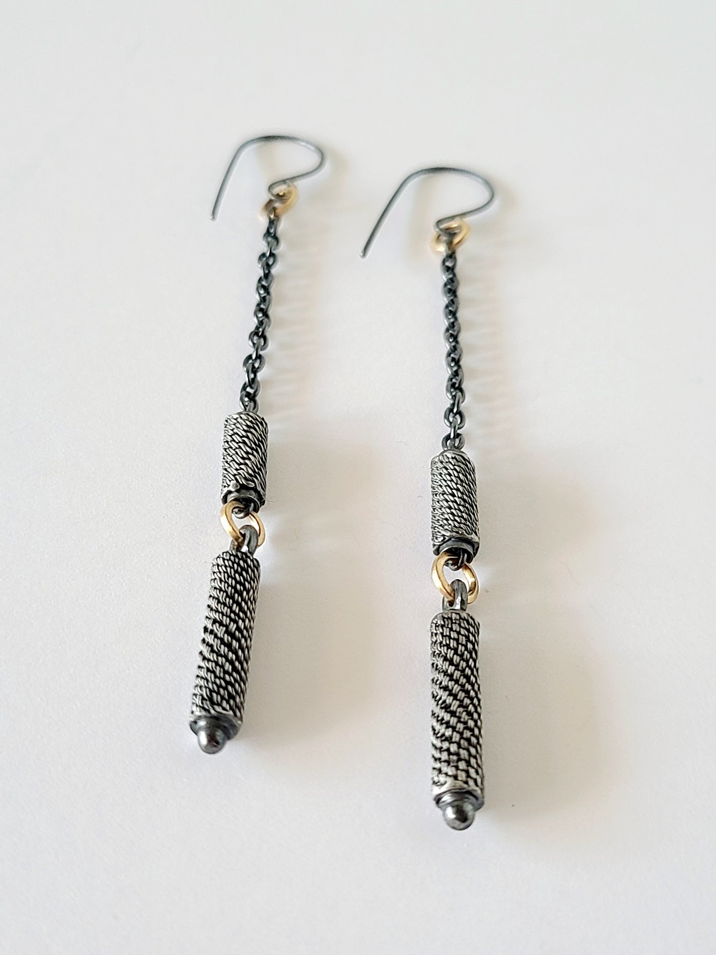 Pendulum Slider Earrings-SS/14K