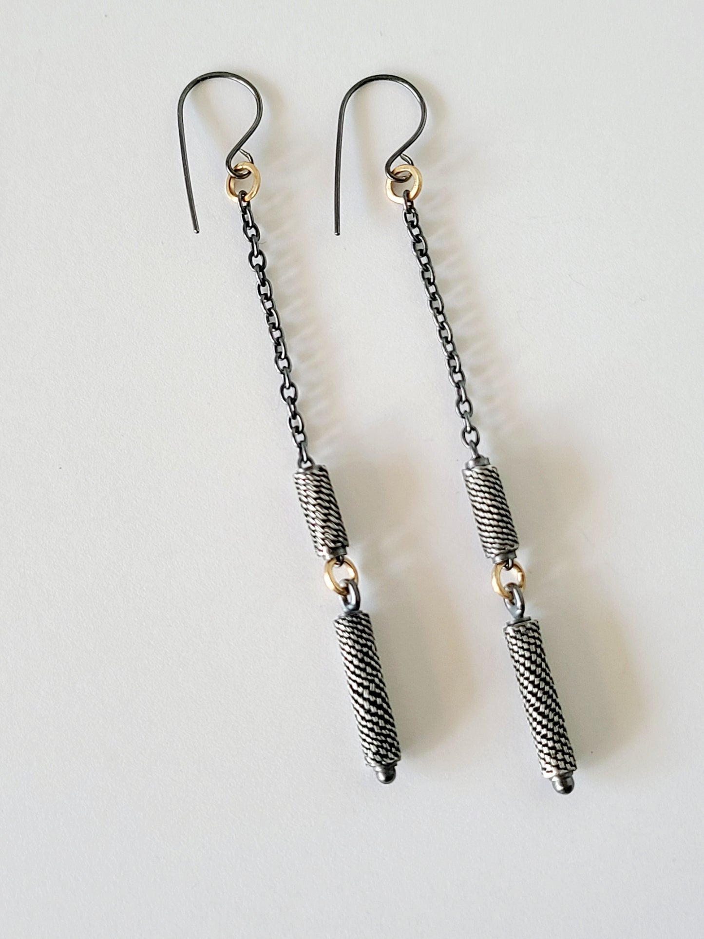 Pendulum Slider Earrings-SS/14K