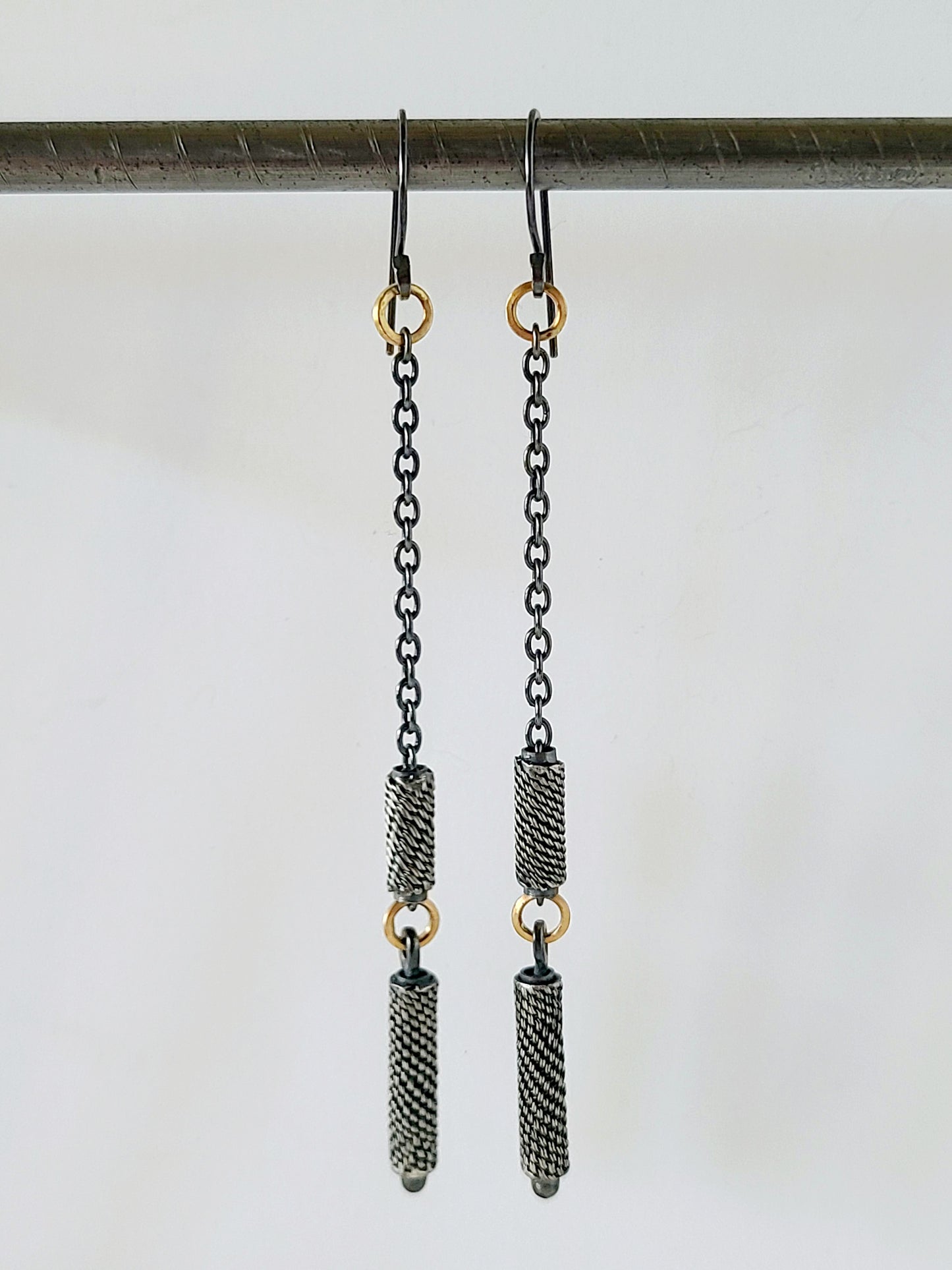 Pendulum Slider Earrings-SS/14K