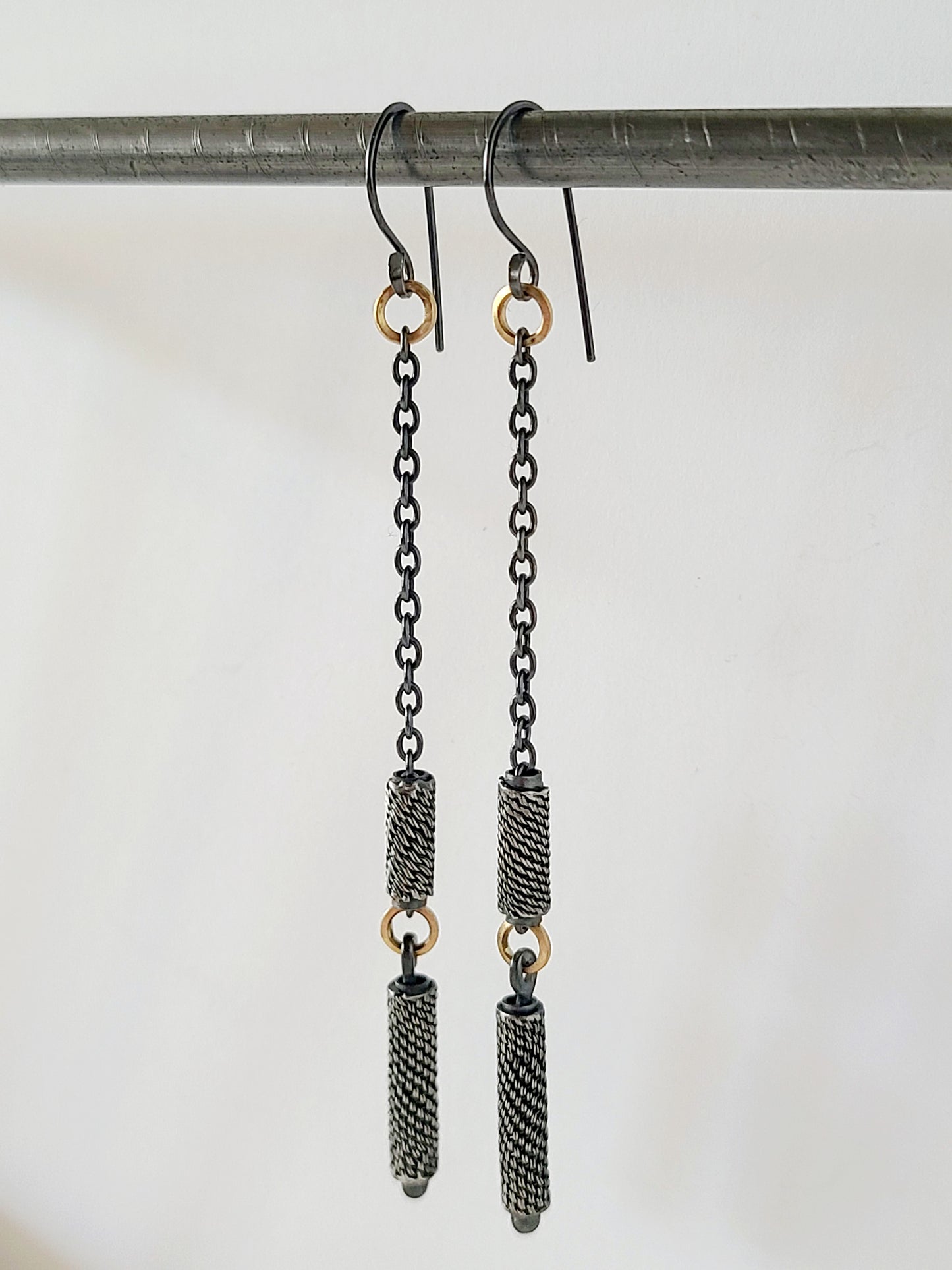 Pendulum Slider Earrings-SS/14K