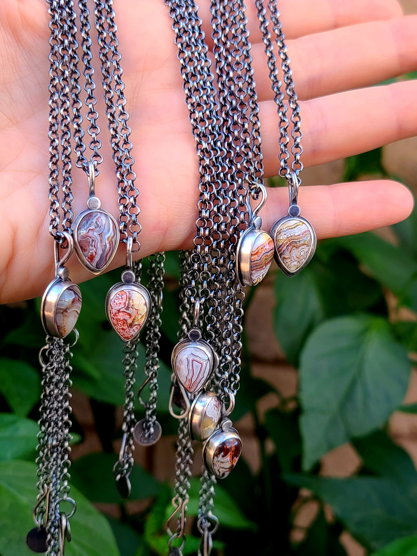 Skipping Stones Teardrop Pendants