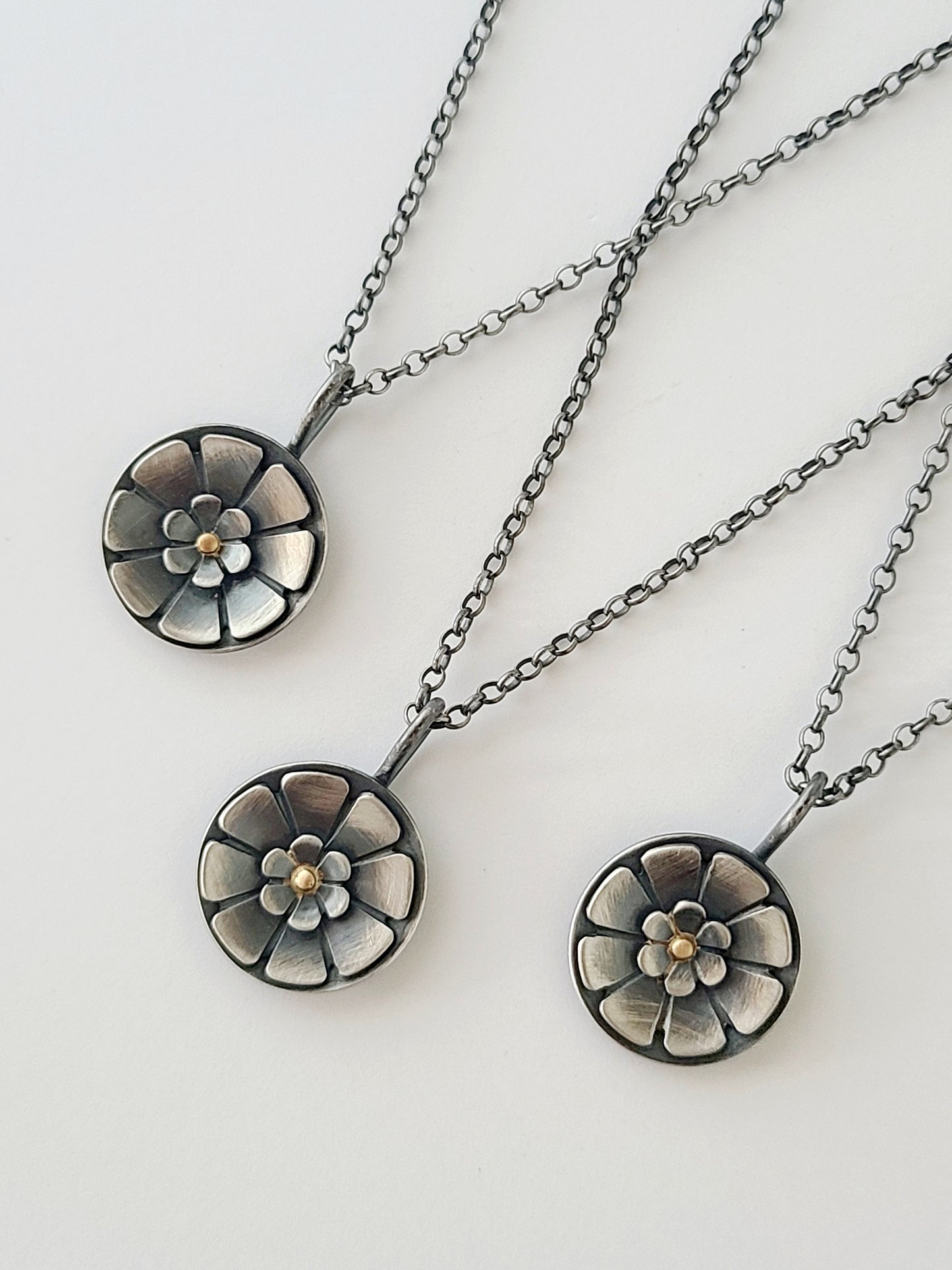 Flower Necklace- SS/14k