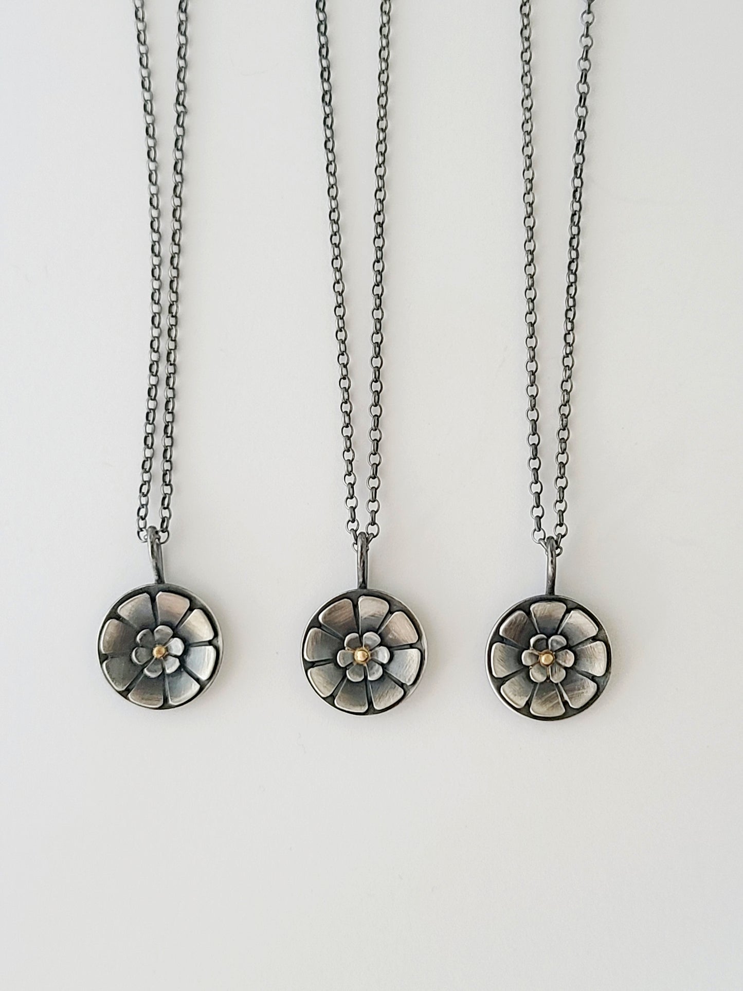 Flower Necklace- SS/14k