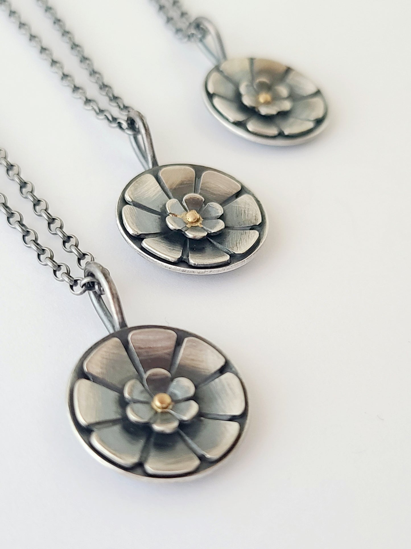 Flower Necklace- SS/14k