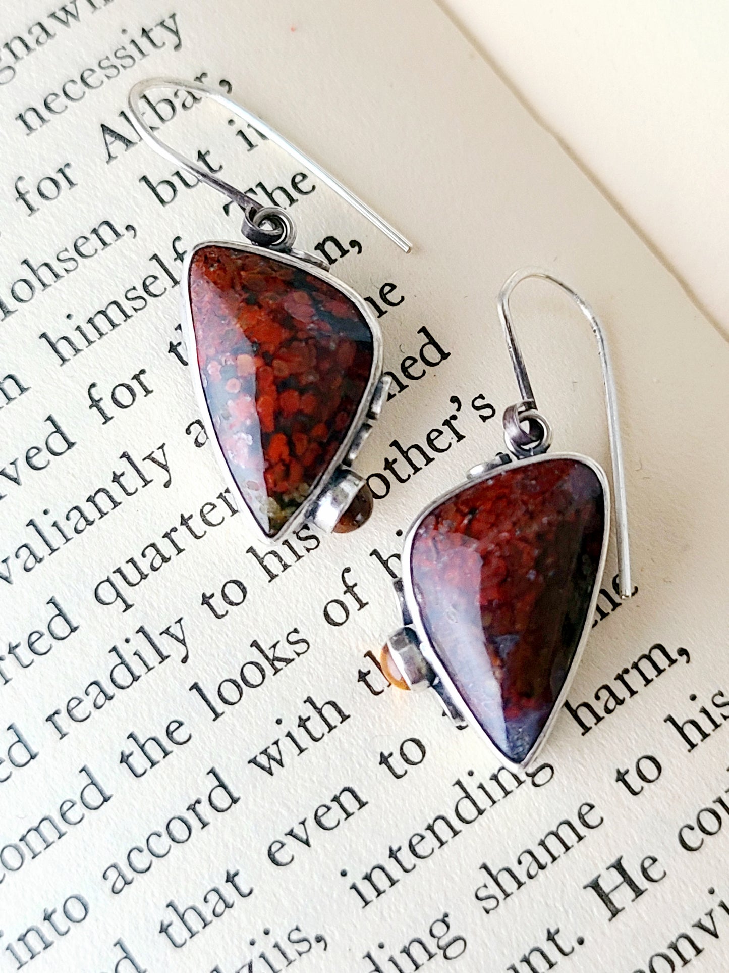 Brenda Plume Agate & Citrine earrings