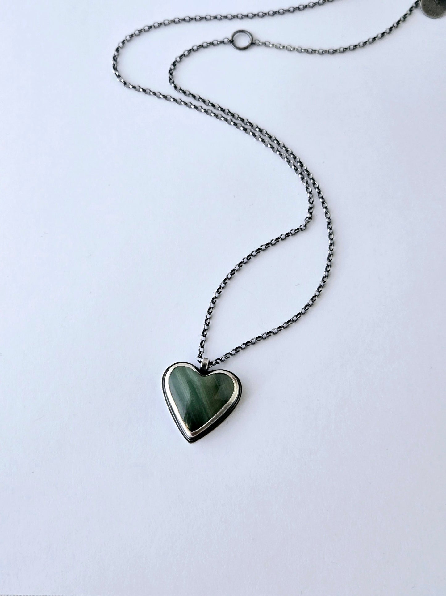 Larsonite Jasper Heart pendant