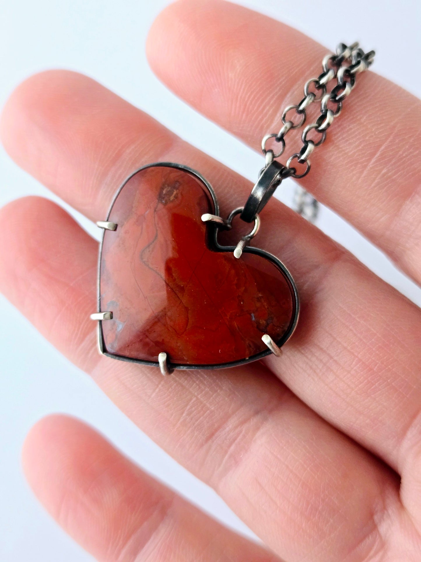 Red Jasper Heart necklace