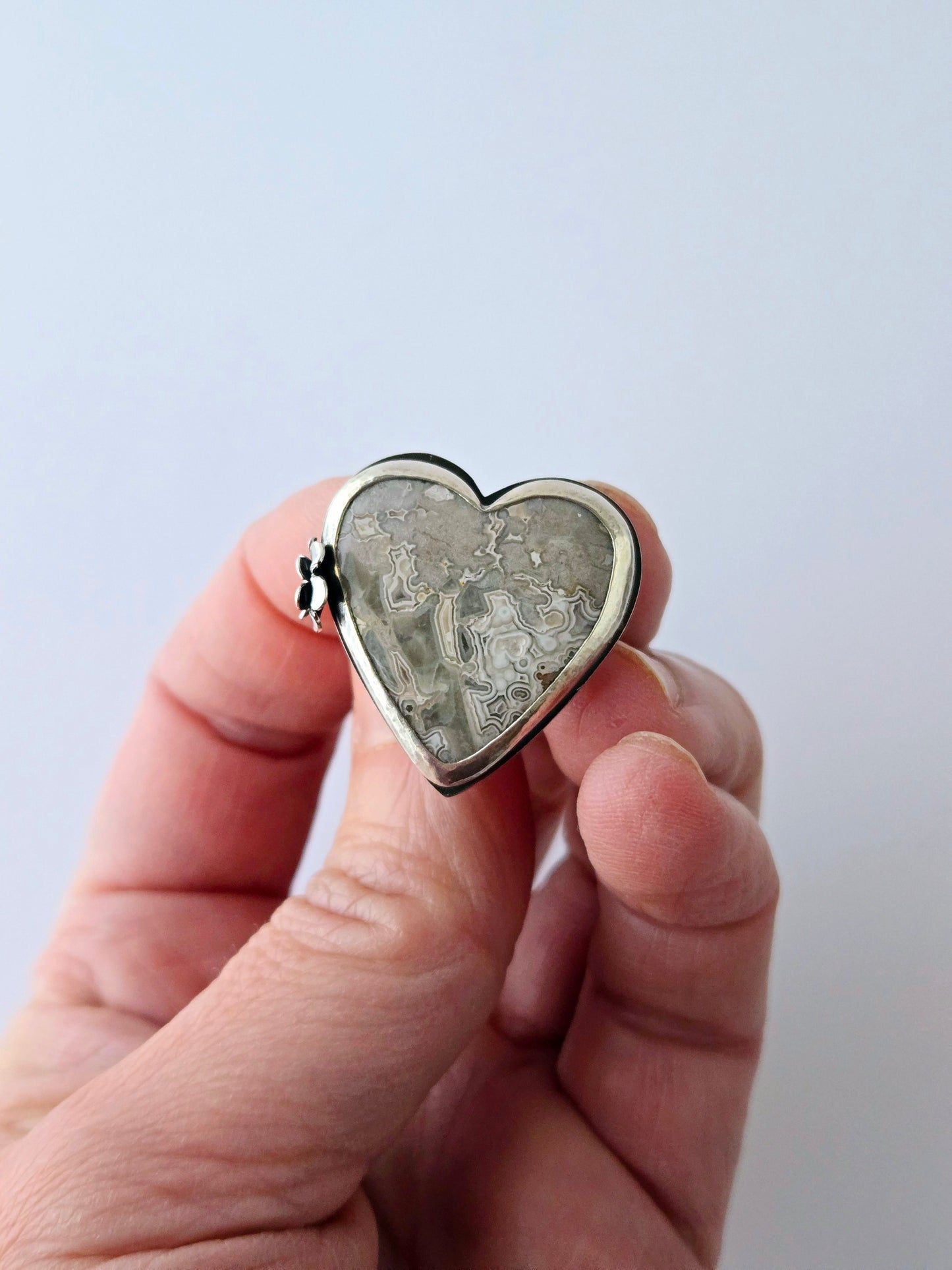 Hearts and Flowers Agate rings