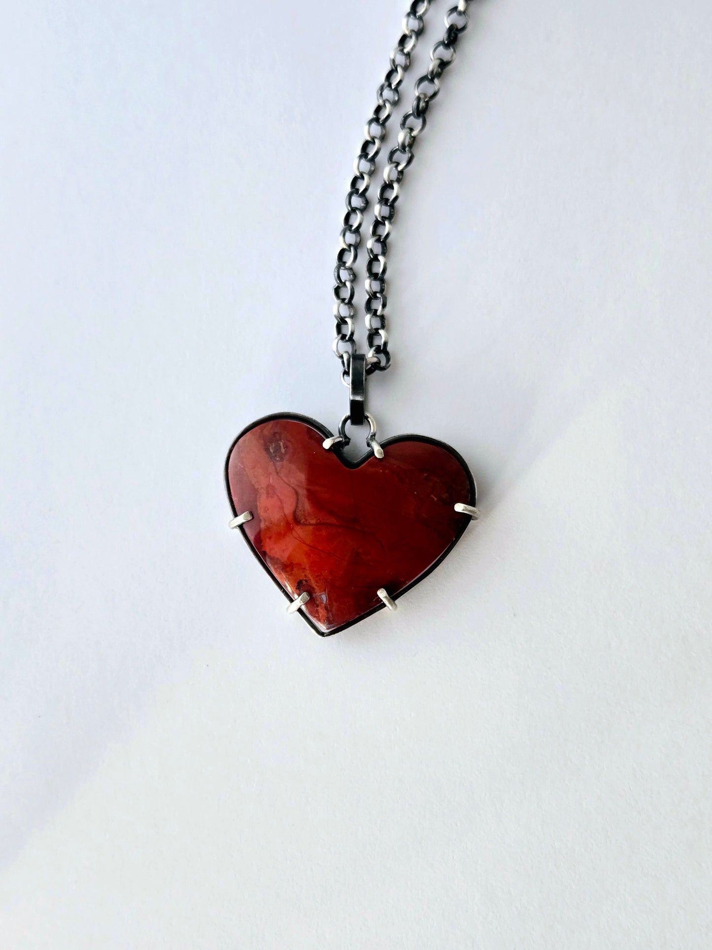 Red Jasper Heart necklace