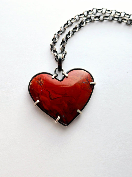 Red Jasper Heart necklace