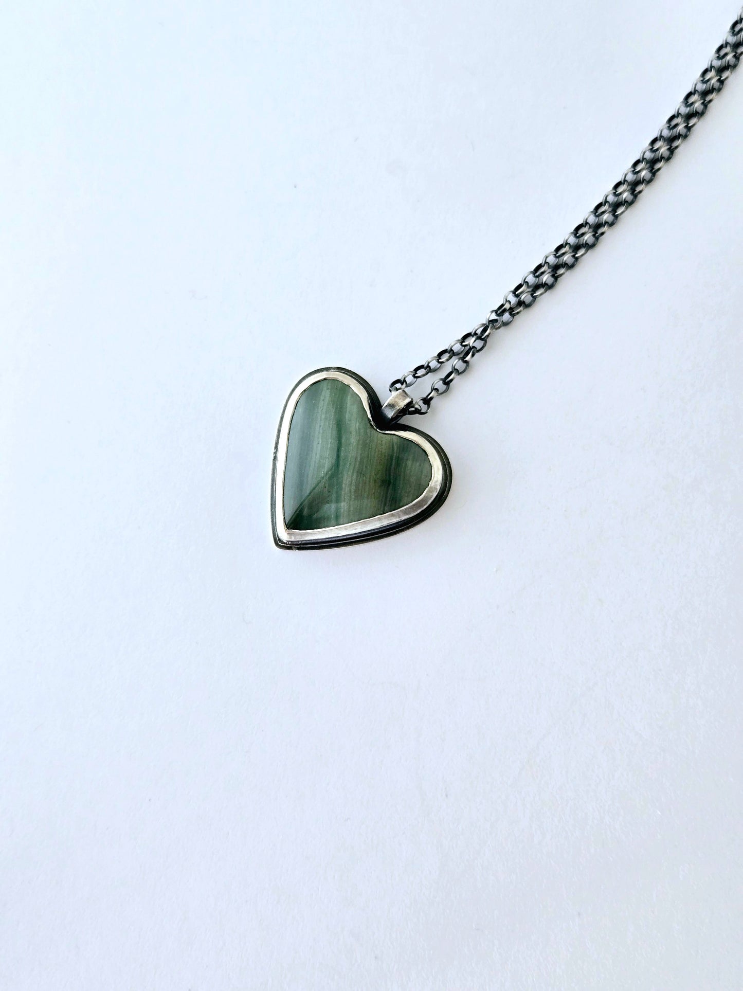 Larsonite Jasper Heart pendant