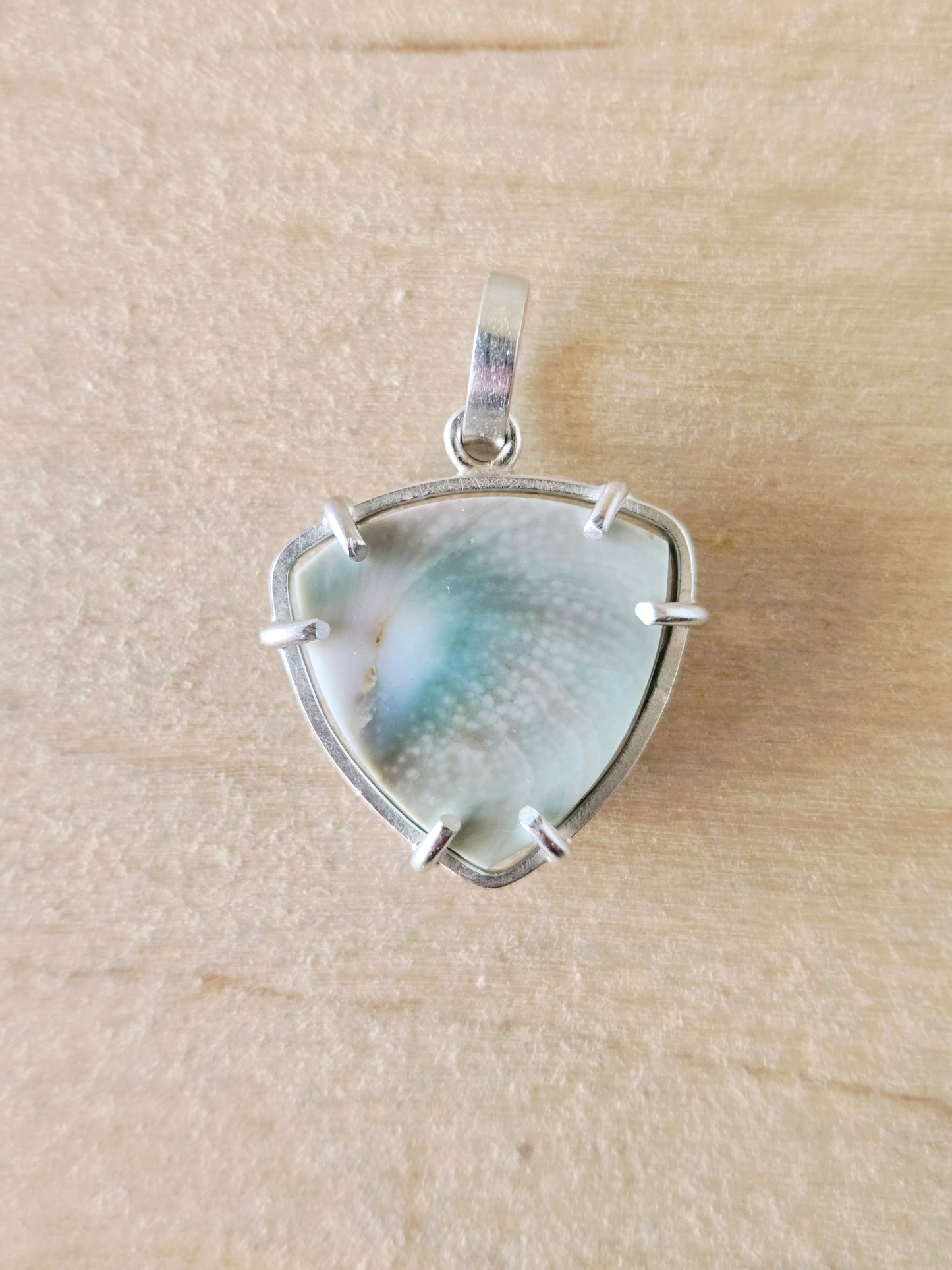 Reversible Spiral Shell Trillion charm/pendant