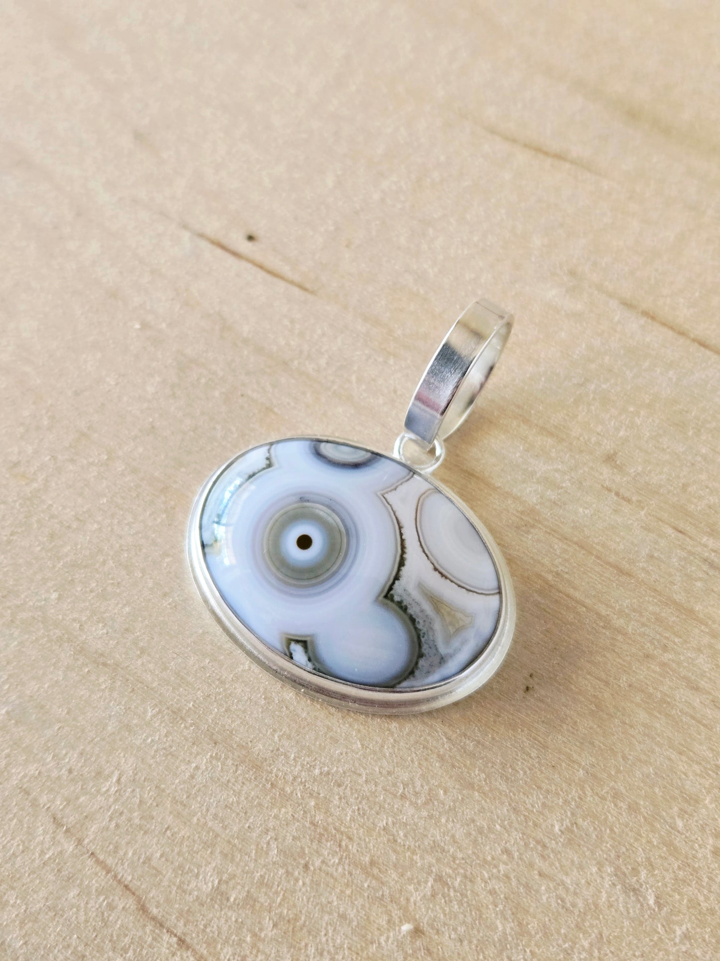 Ocean Jasper Oval charm/pendant horizontal