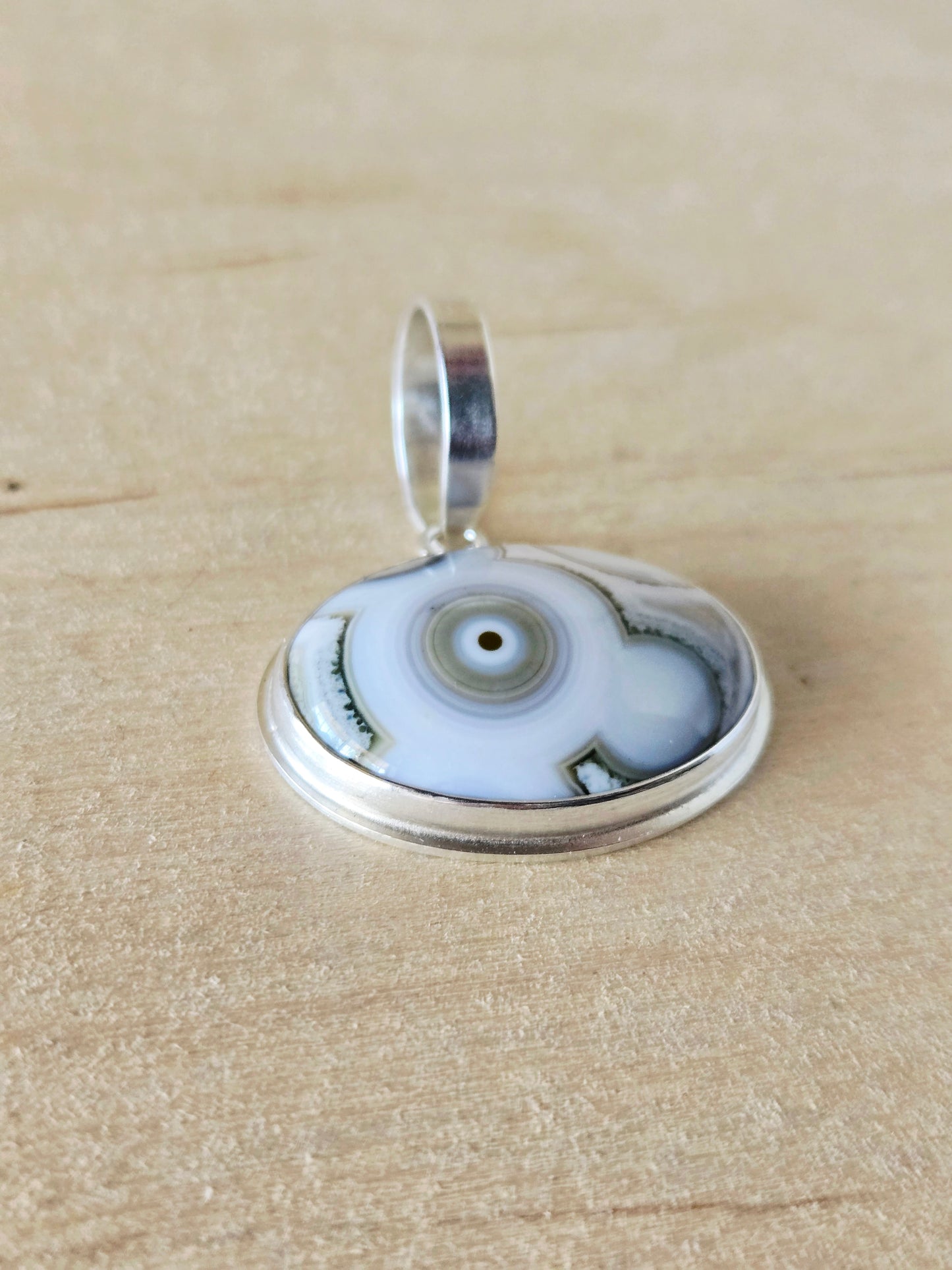 Ocean Jasper Oval charm/pendant horizontal