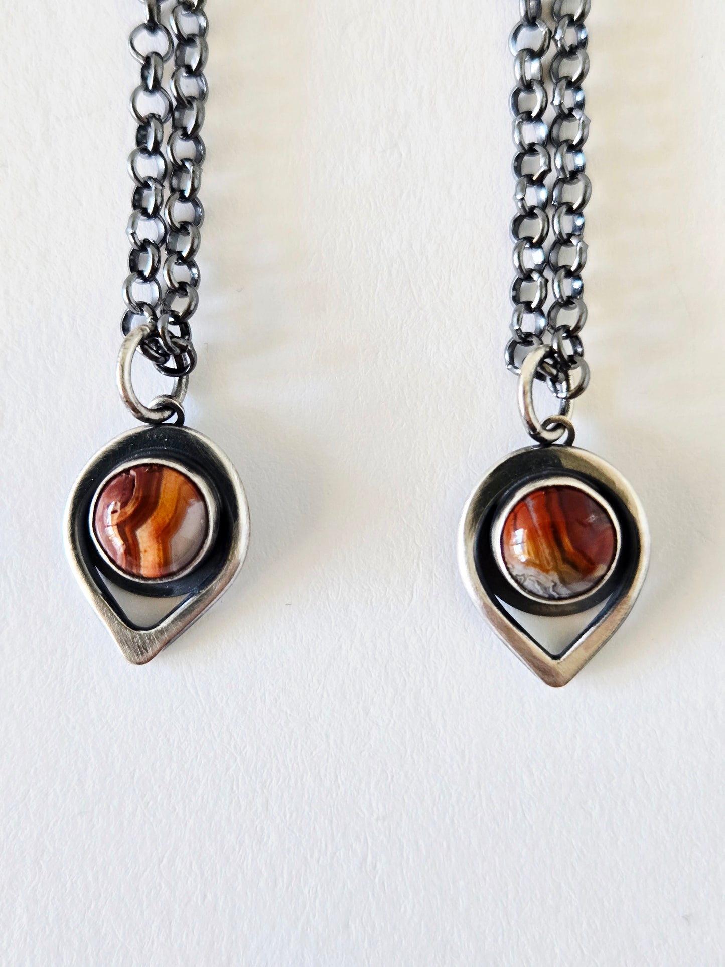 Winding Paths Necklaces-Teardrop and Agate