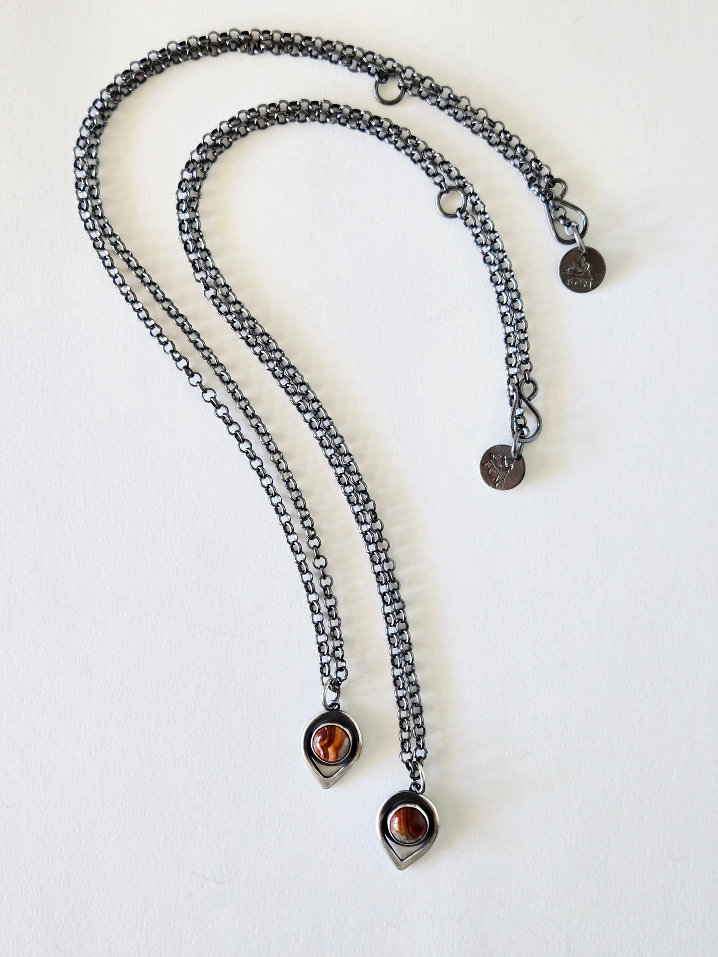 Winding Paths Necklaces-Teardrop and Agate