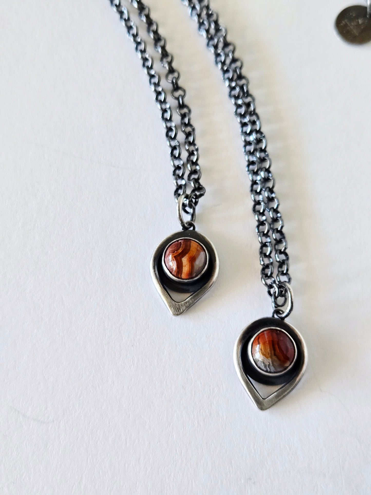 Winding Paths Necklaces-Teardrop and Agate