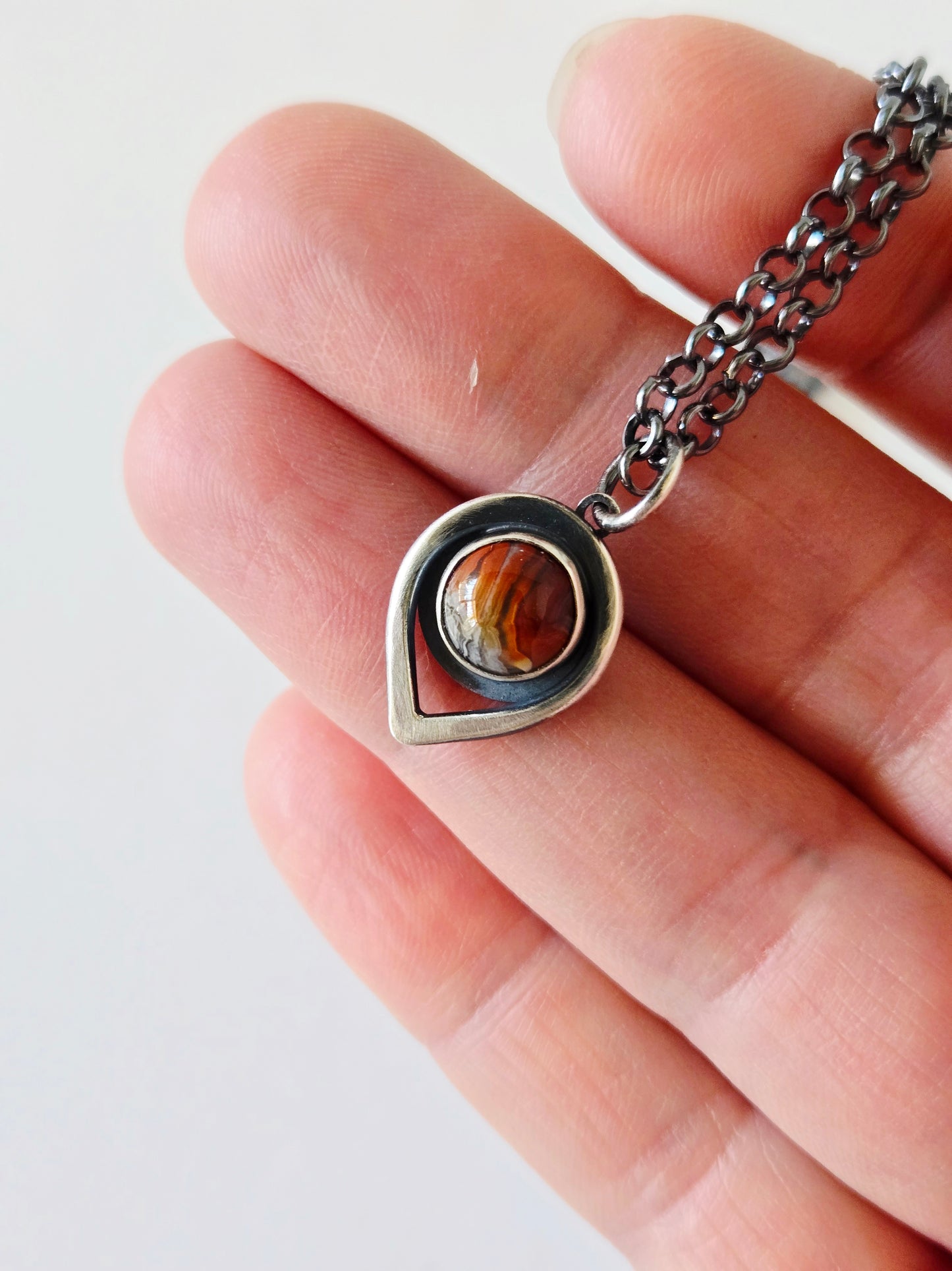 Winding Paths Necklaces-Teardrop and Agate