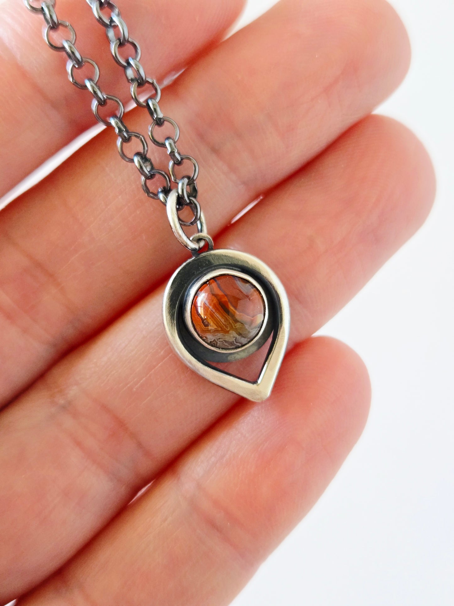 Winding Paths Necklaces-Teardrop and Agate