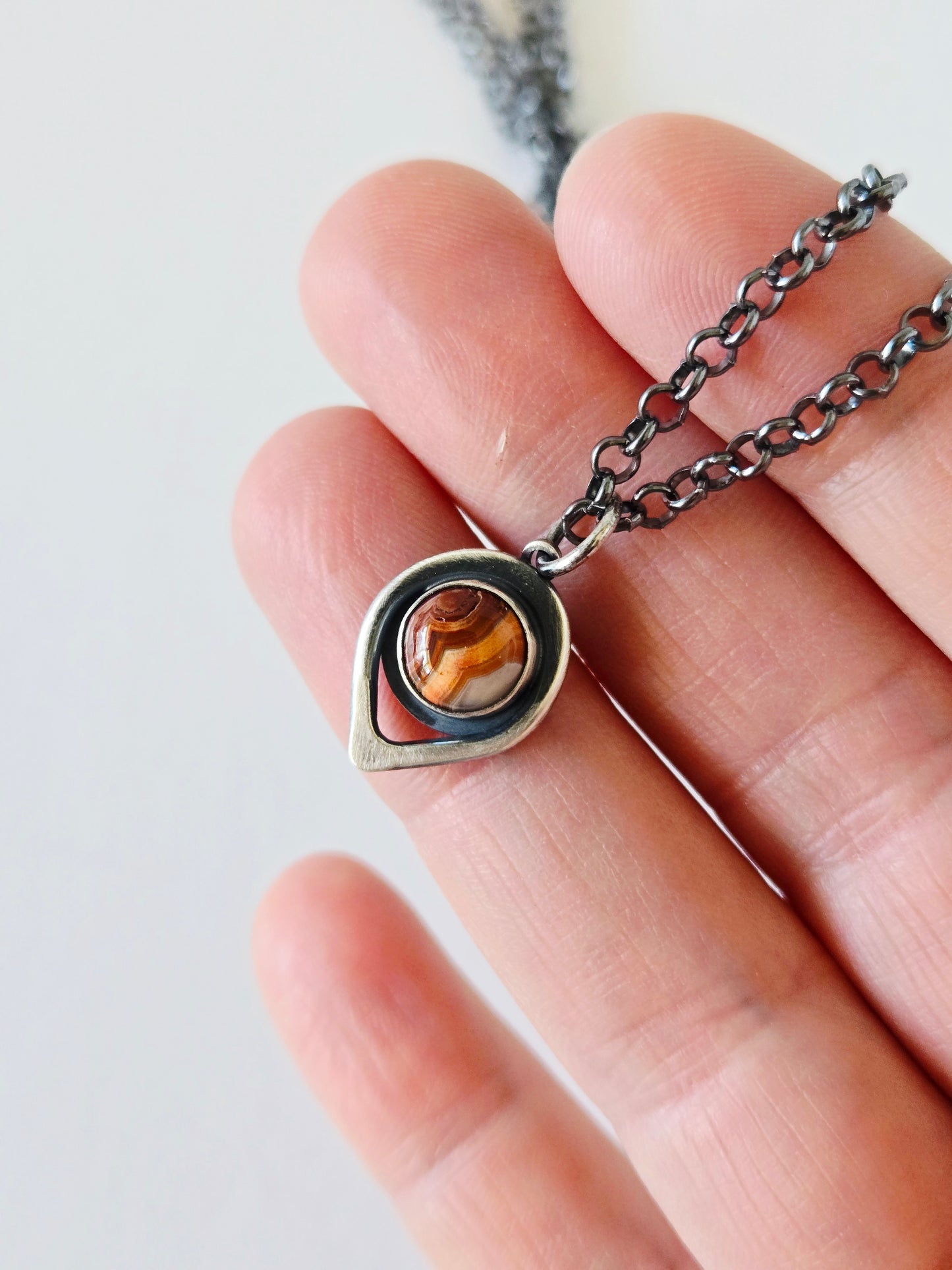Winding Paths Necklaces-Teardrop and Agate
