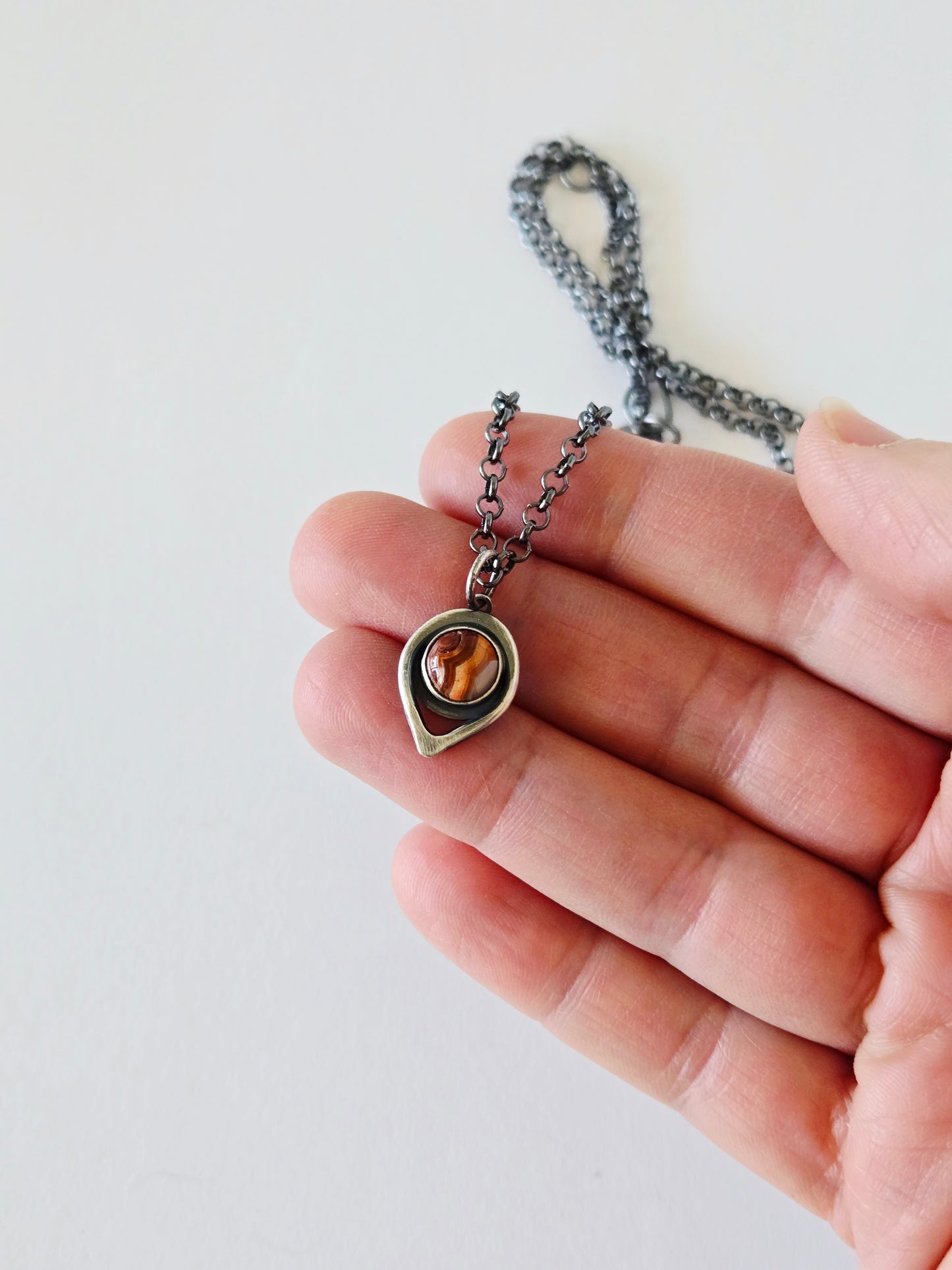 Winding Paths Necklaces-Teardrop and Agate