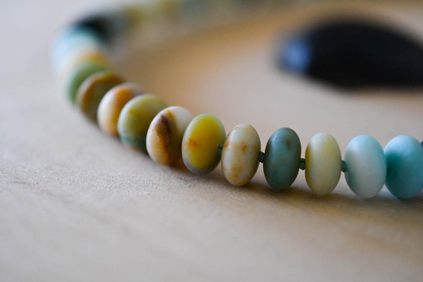 Amazonite Knotted 6x10mm Bead Necklaces