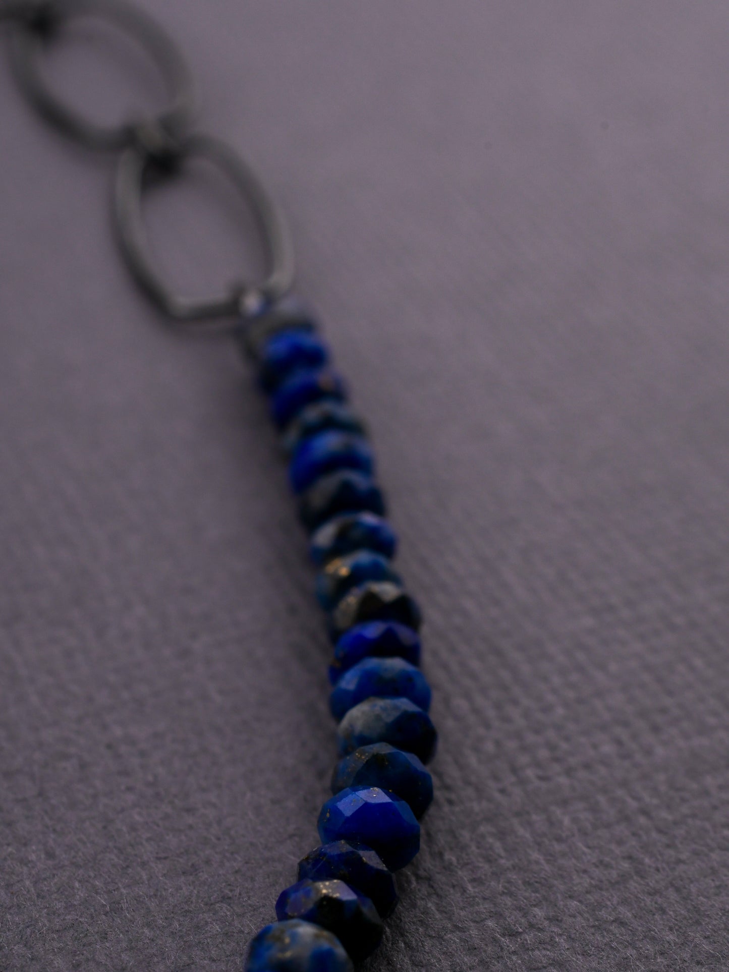 Lapis Lazuli Bead & Chain Necklace