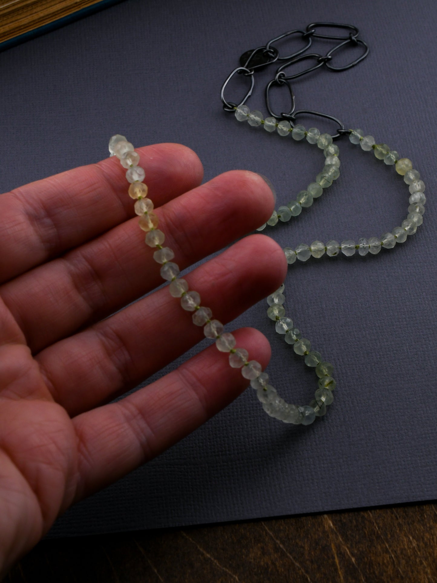 Prehnite Beaded Necklace