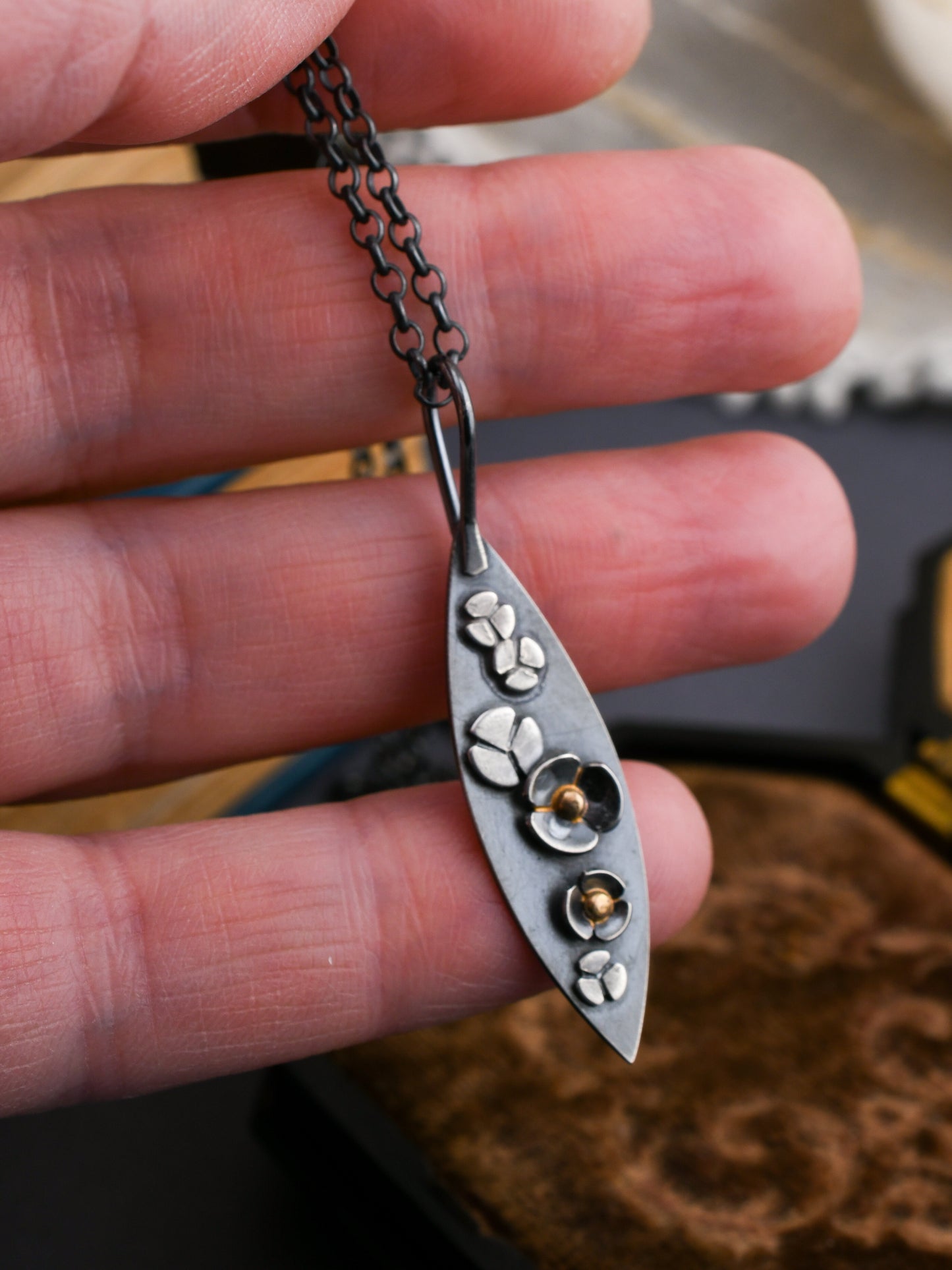 Garland necklace SS/14k