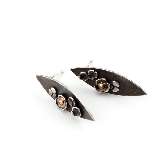 Petite Garland Stud Earrings SS/14k