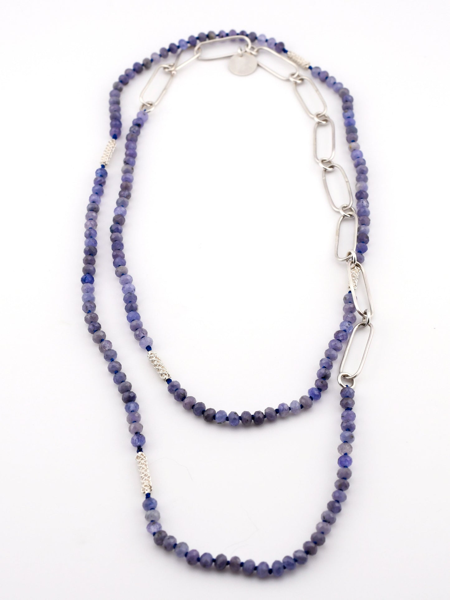 Intertwined Tanzanite Beaded Necklace