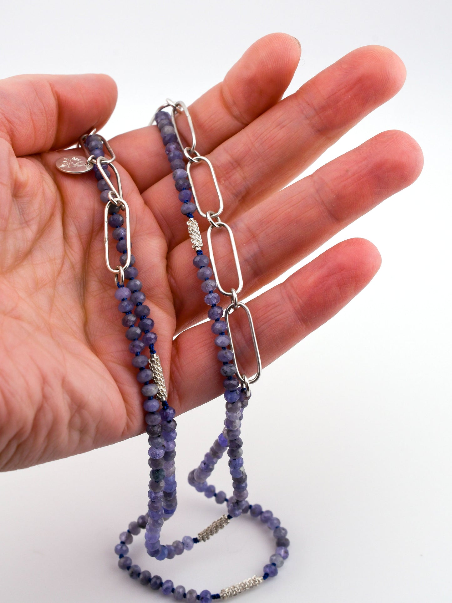 Intertwined Tanzanite Beaded Necklace
