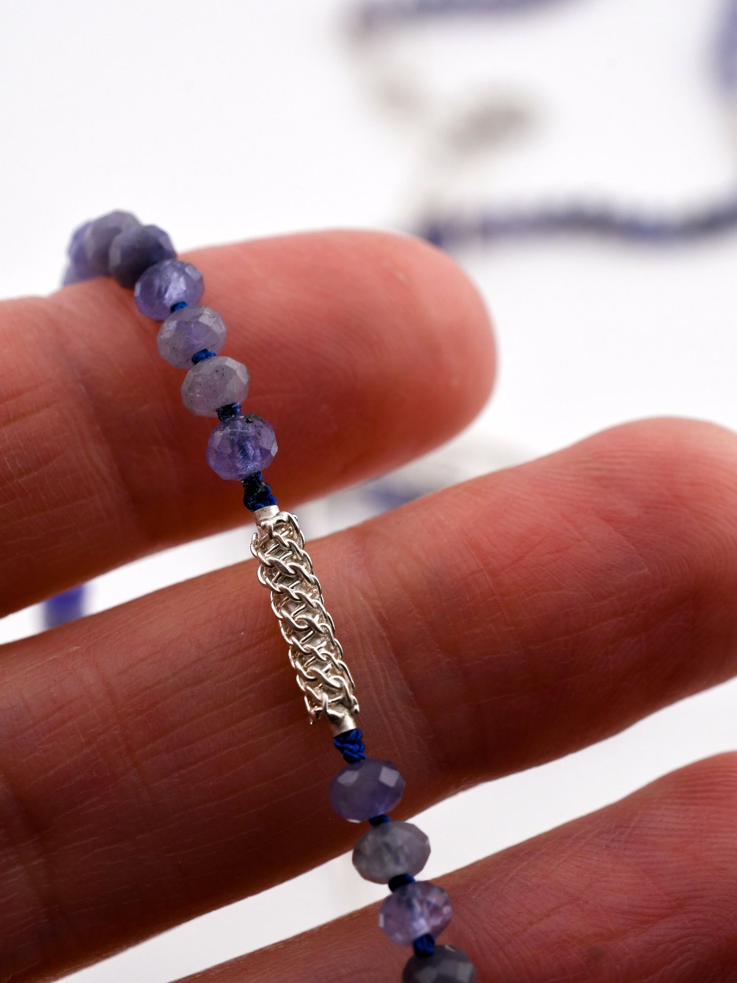 Intertwined Tanzanite Beaded Necklace