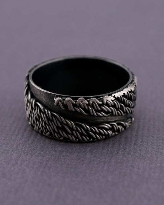 Coil Ring: Wide Band-size 7.75 US